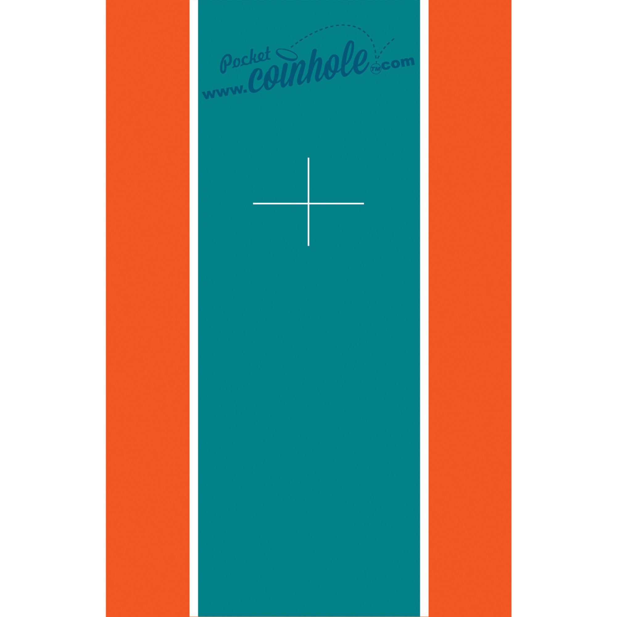 Aqua, Orange, and Blue Stripe Coinhole®