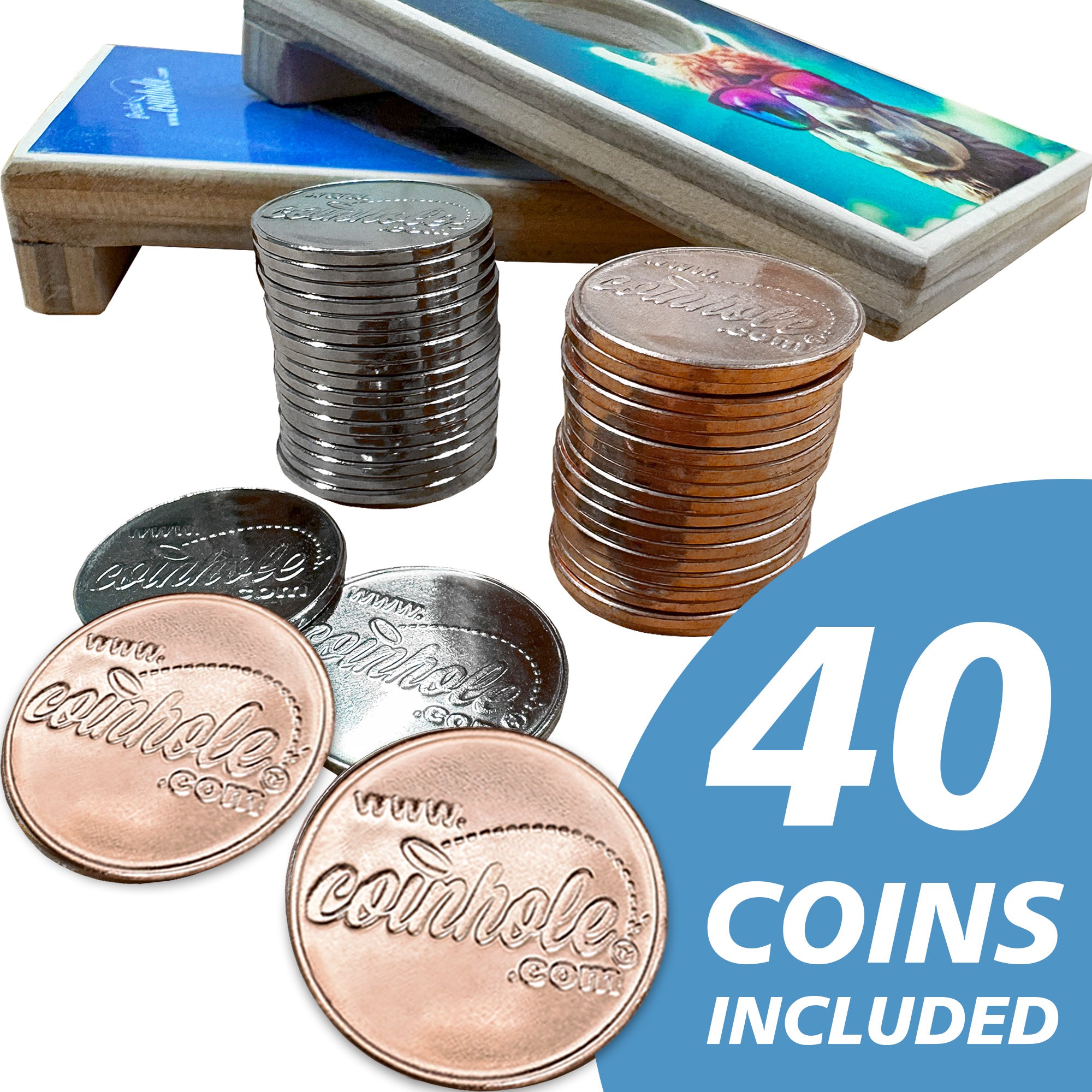 Coinhole® Coin Combo Pack - 10 Sets of 4 Coins