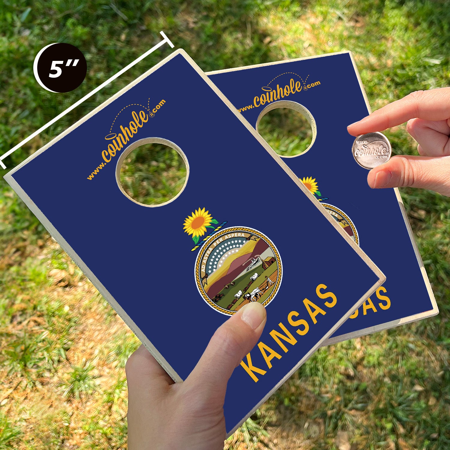 Kansas State Flag Coinhole®
