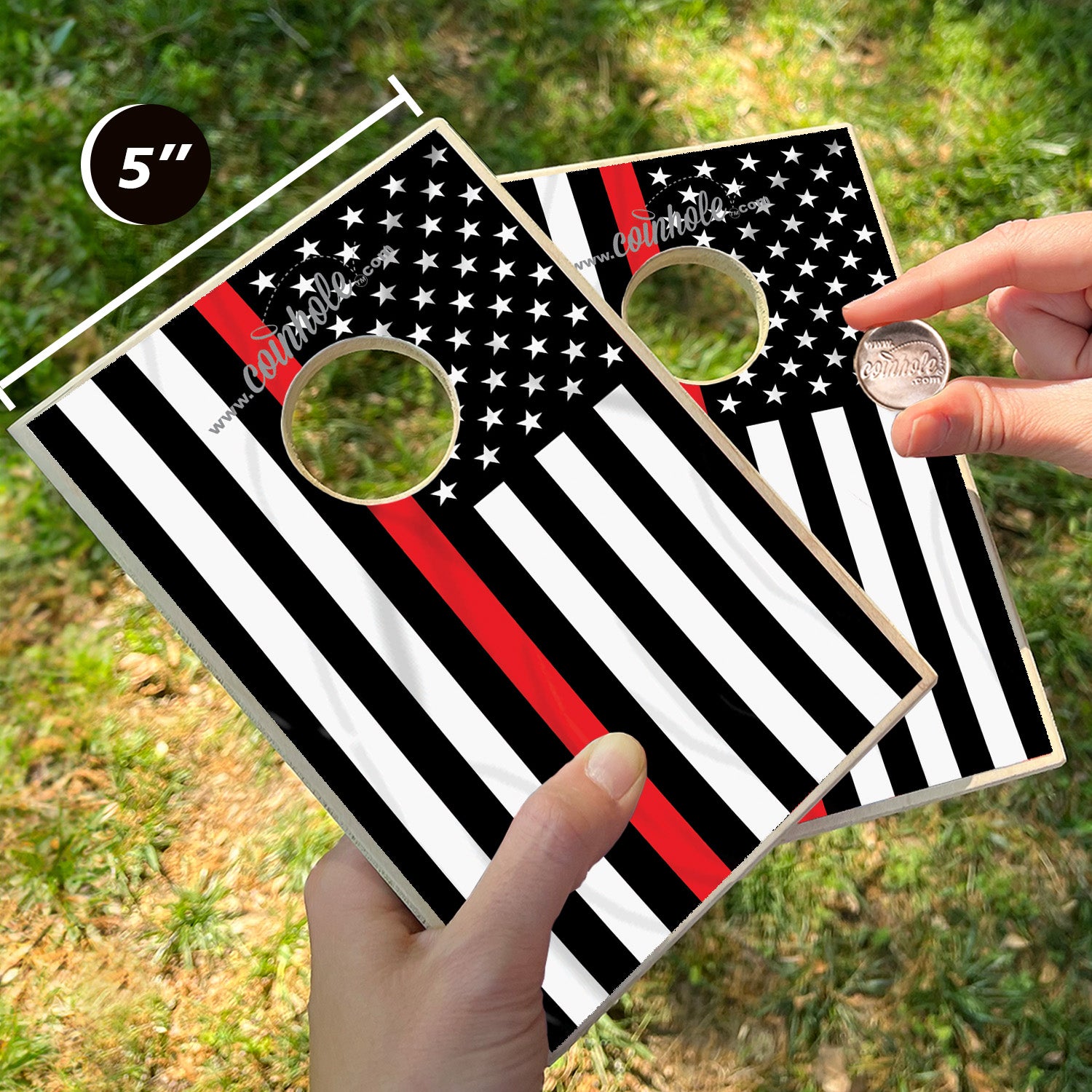 Thin Red Line Fireman Coinhole®