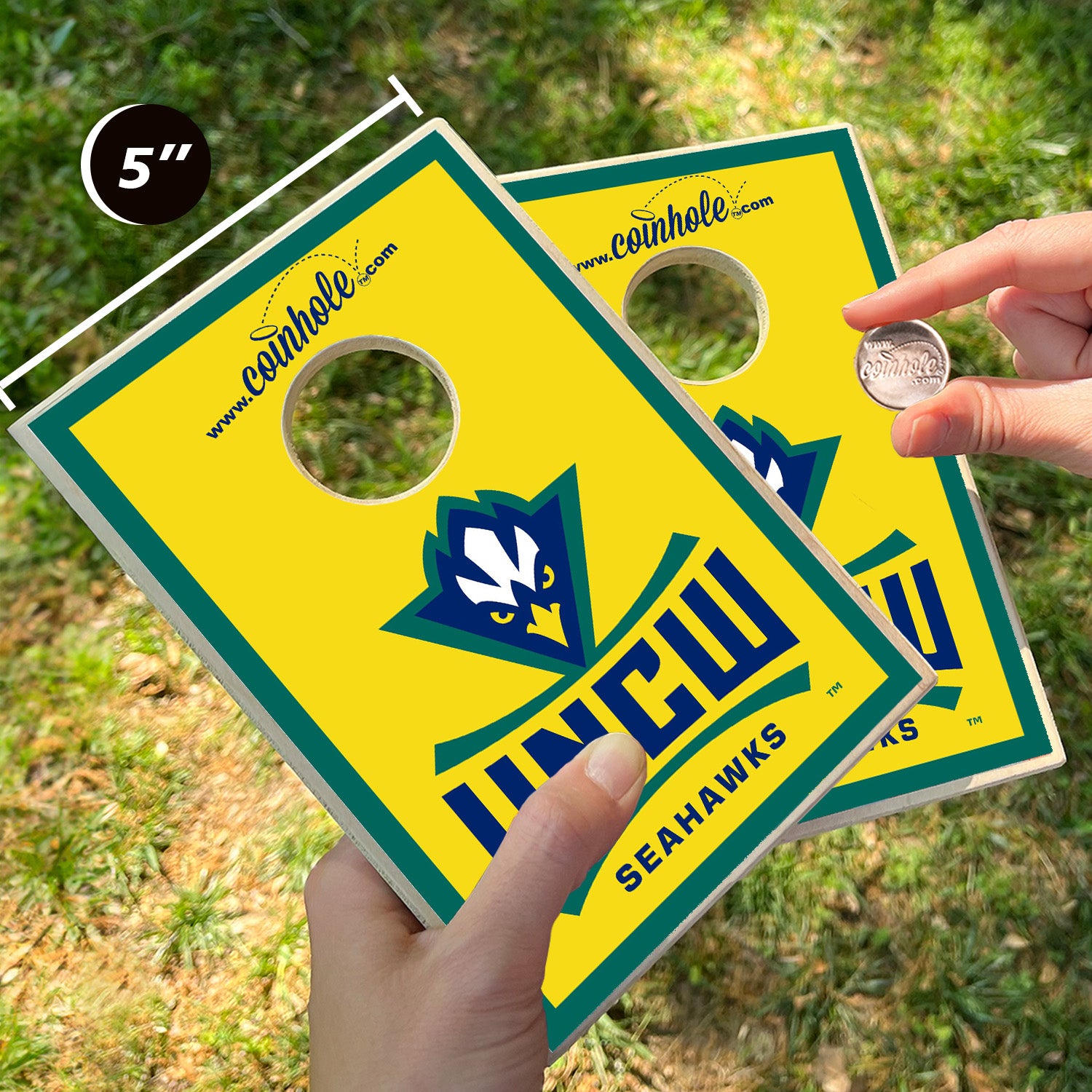University of North Carolina Wilmington Yellow Coinhole®