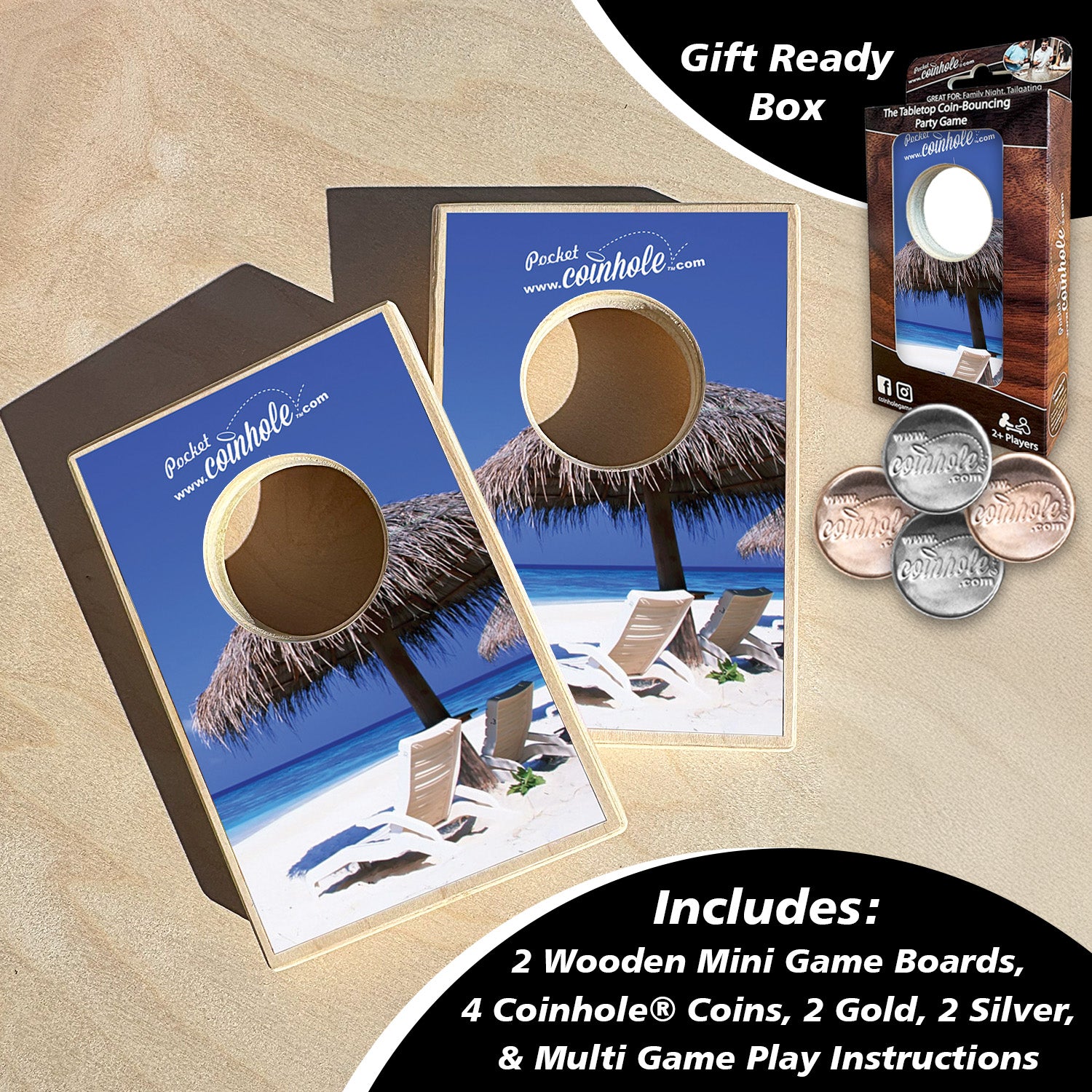 Beach Scene Coinhole®