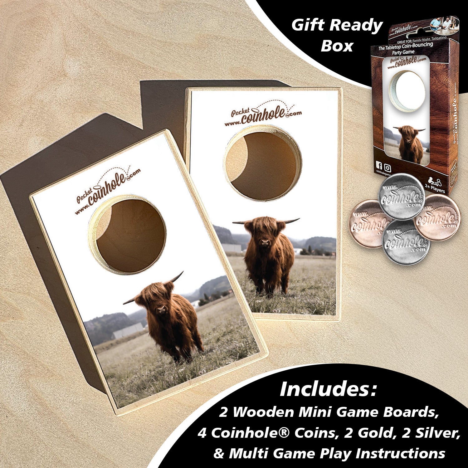 Highland Cow Coinhole®