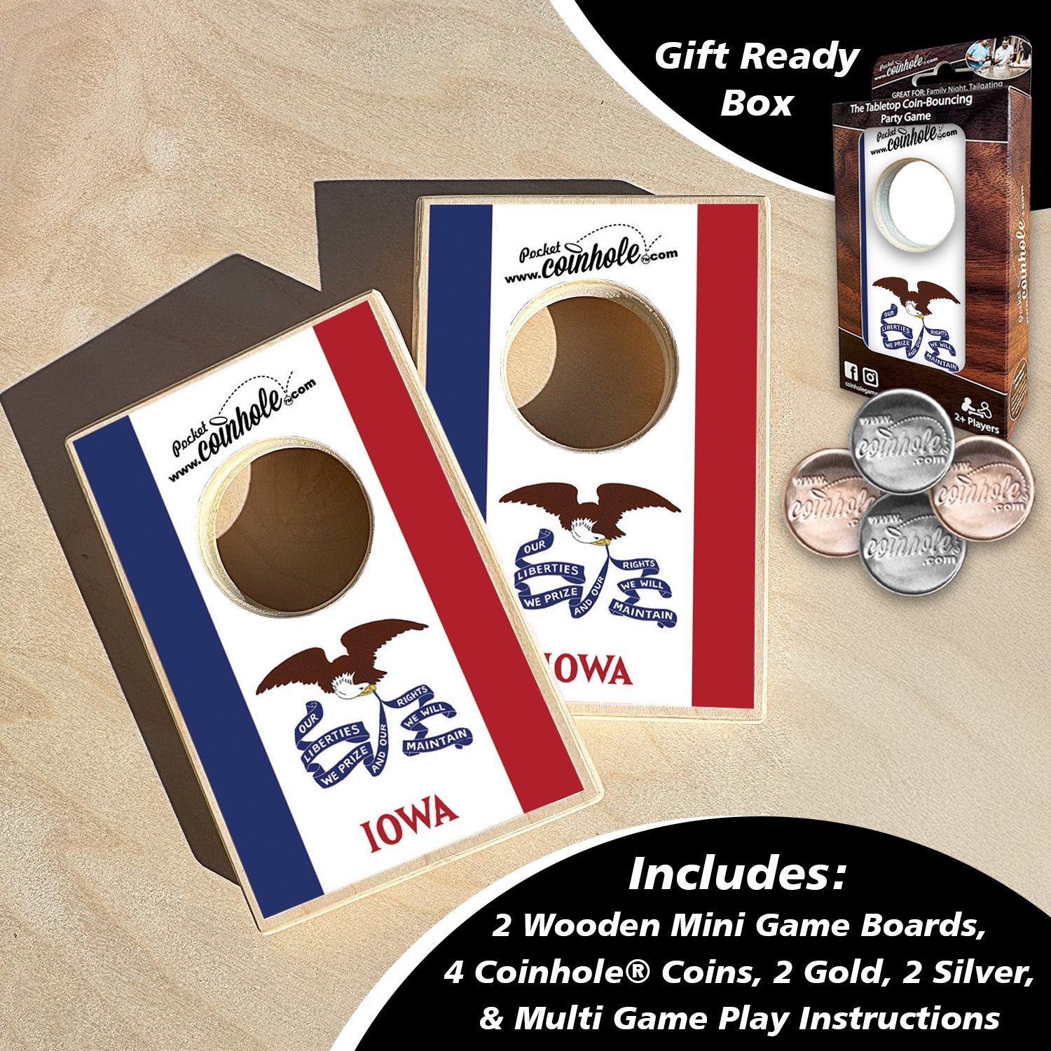Iowa State Flag Coinhole®