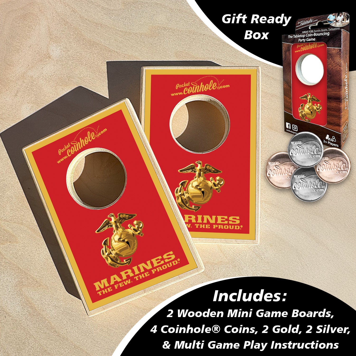 Marines Red and Gold Coinhole®