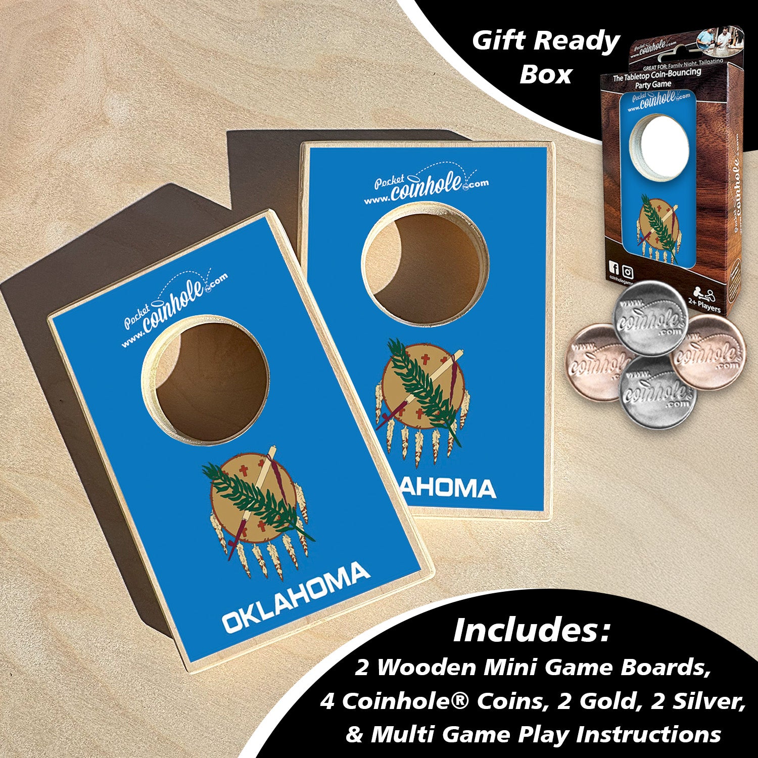 Oklahoma State Flag Coinhole®