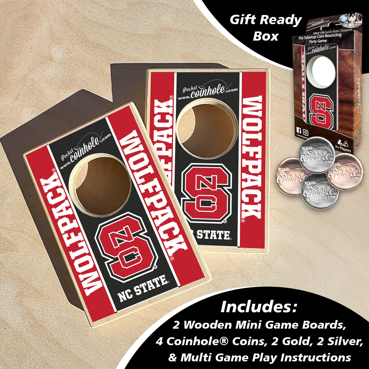 NC State S Black Coinhole®