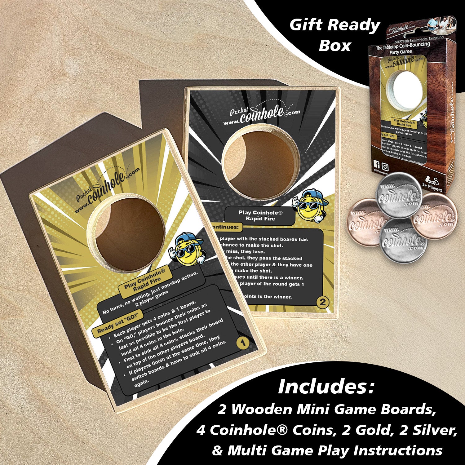 Official Rapid Fire Rules POCKET Coinhole®