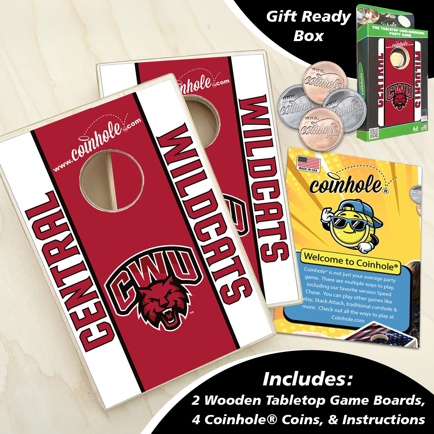 Central Washington University Wildcats Coinhole®