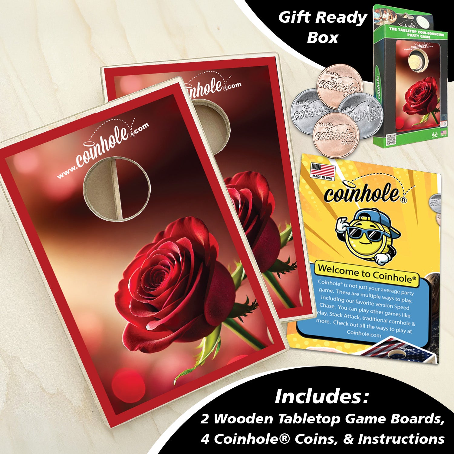 Single Rose Coinhole®