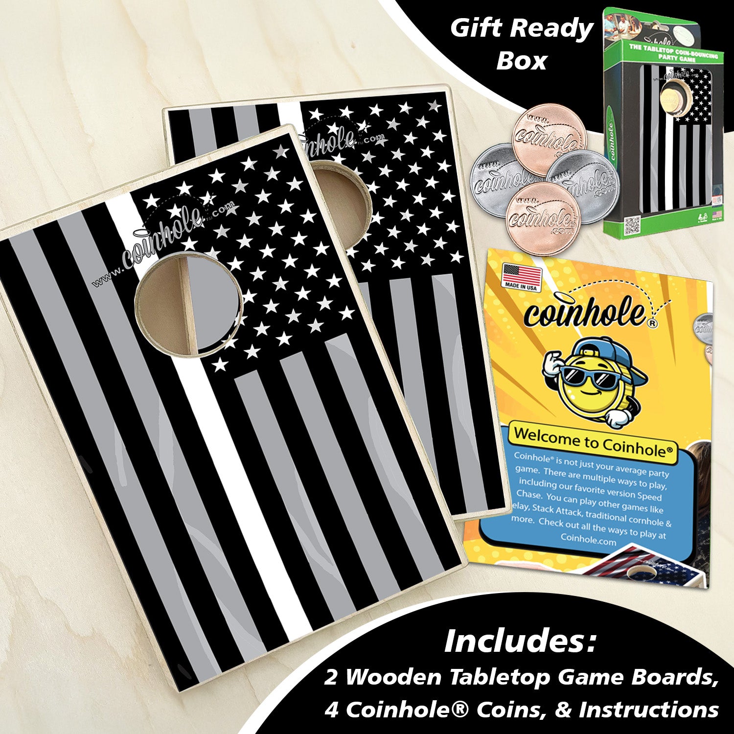 Thin White Line Flag Coinhole®