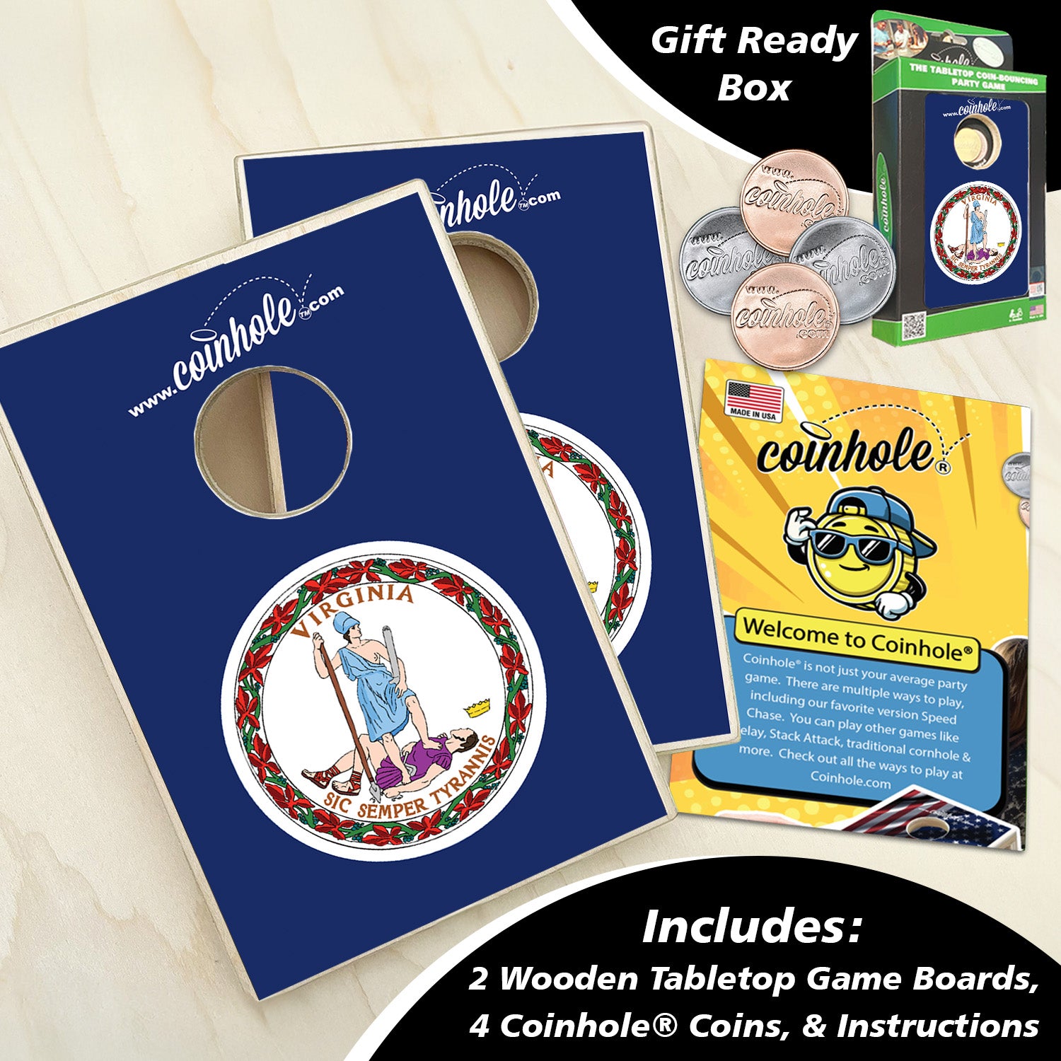 Virginia State Flag Coinhole®