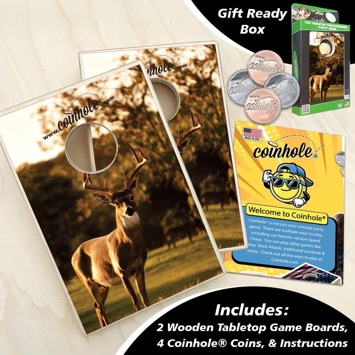 White Tail Deer Coinhole®