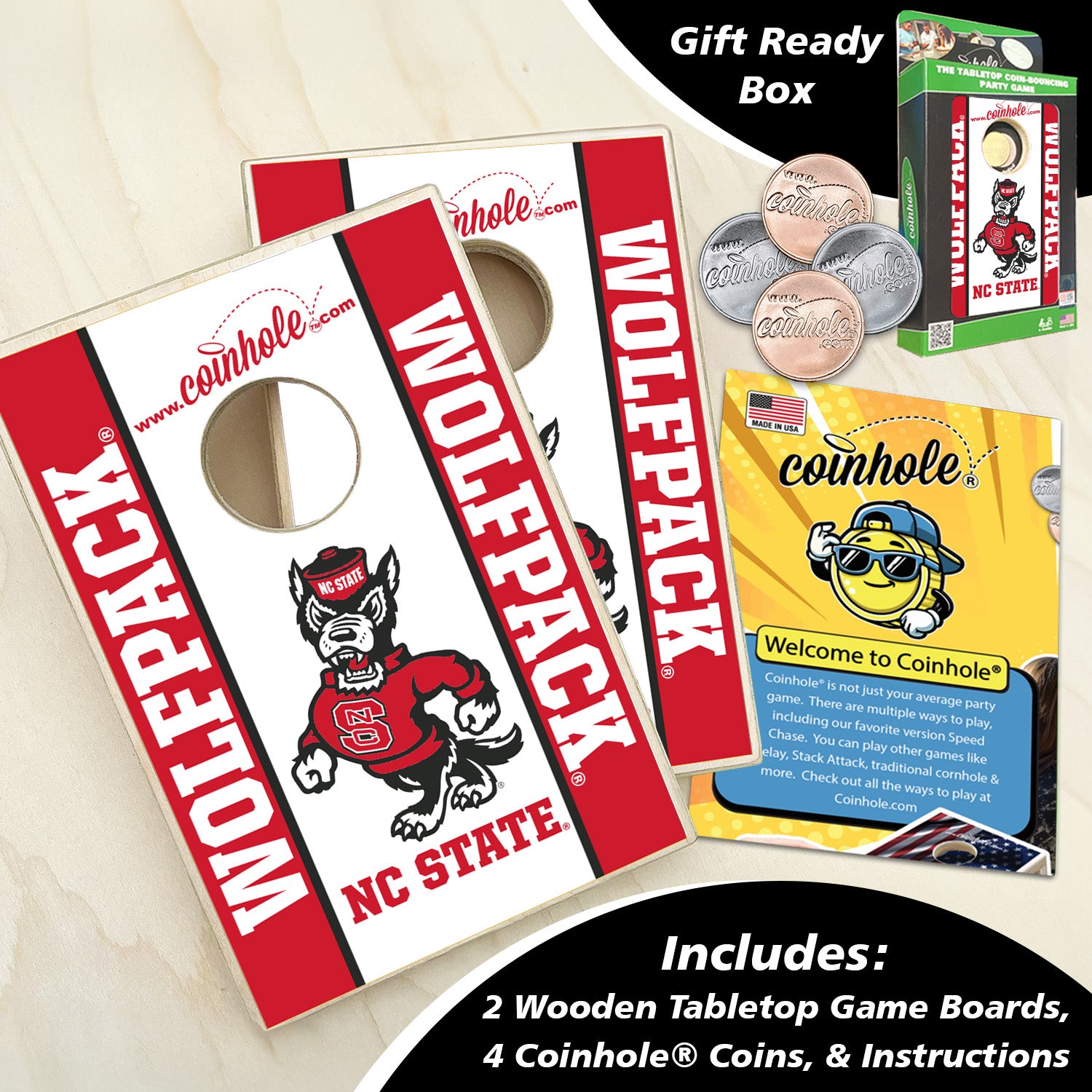NC State Wolf Coinhole®