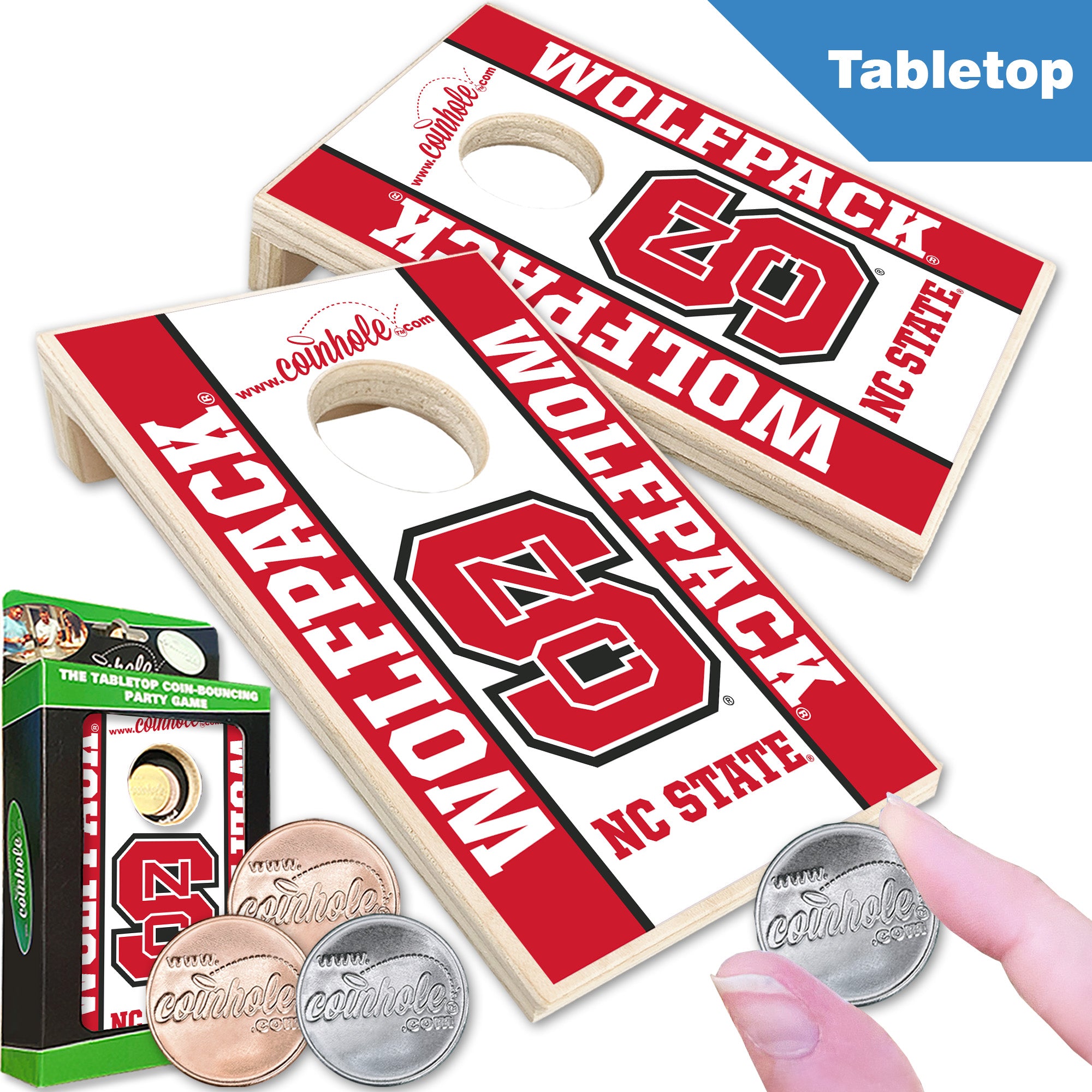 NC State S White Coinhole®