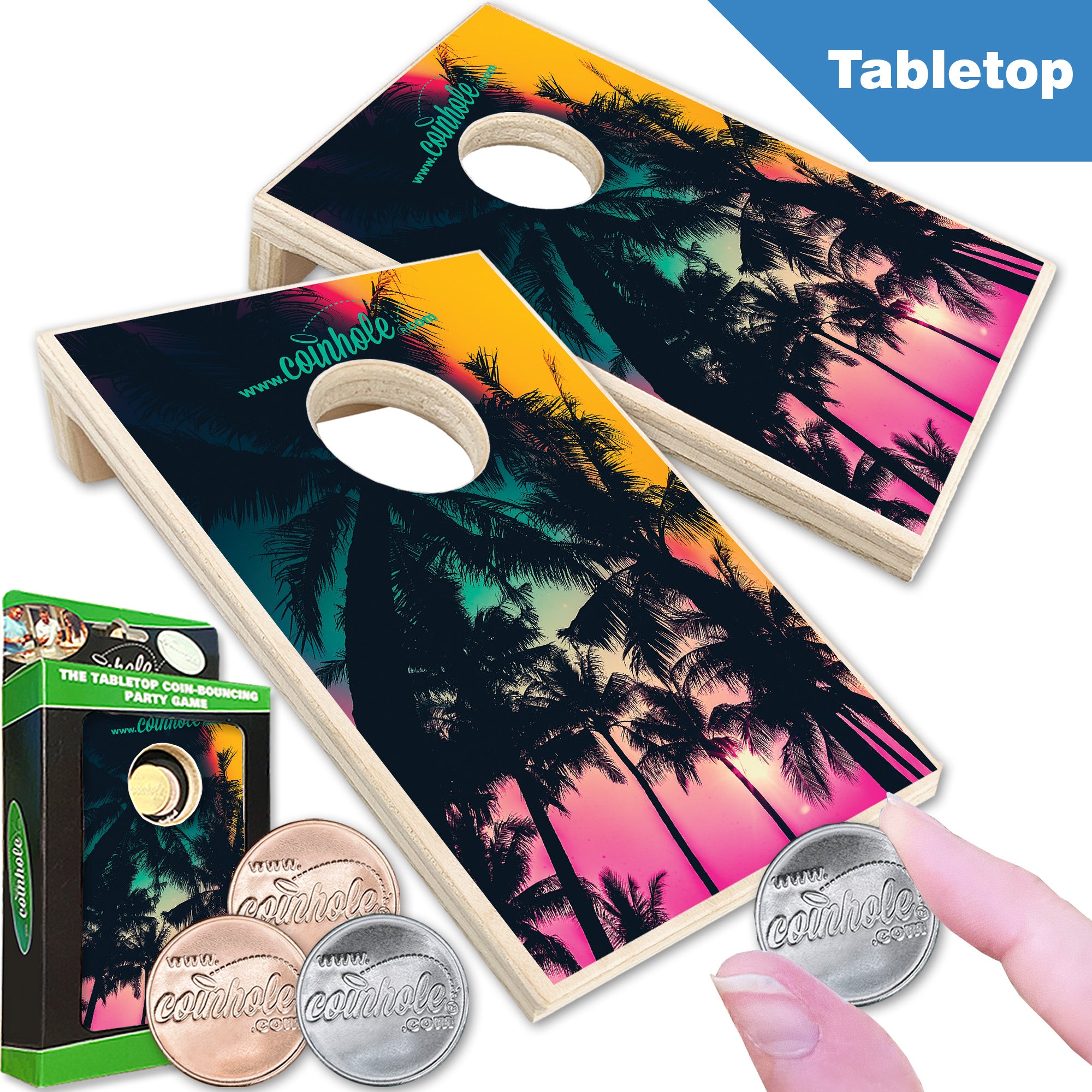Rainbow Palm Tree Coinhole®