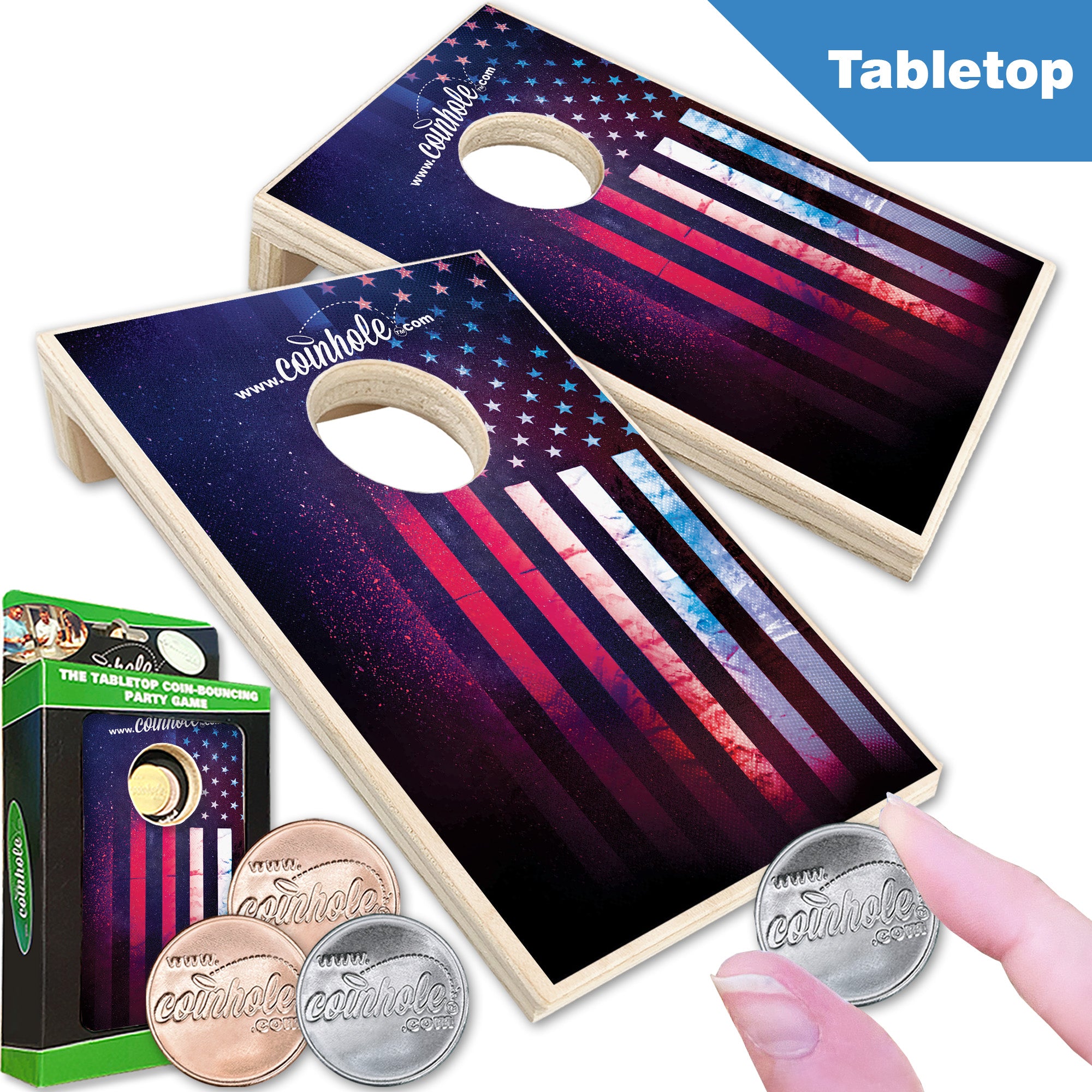 Textured American Flag Coinhole®