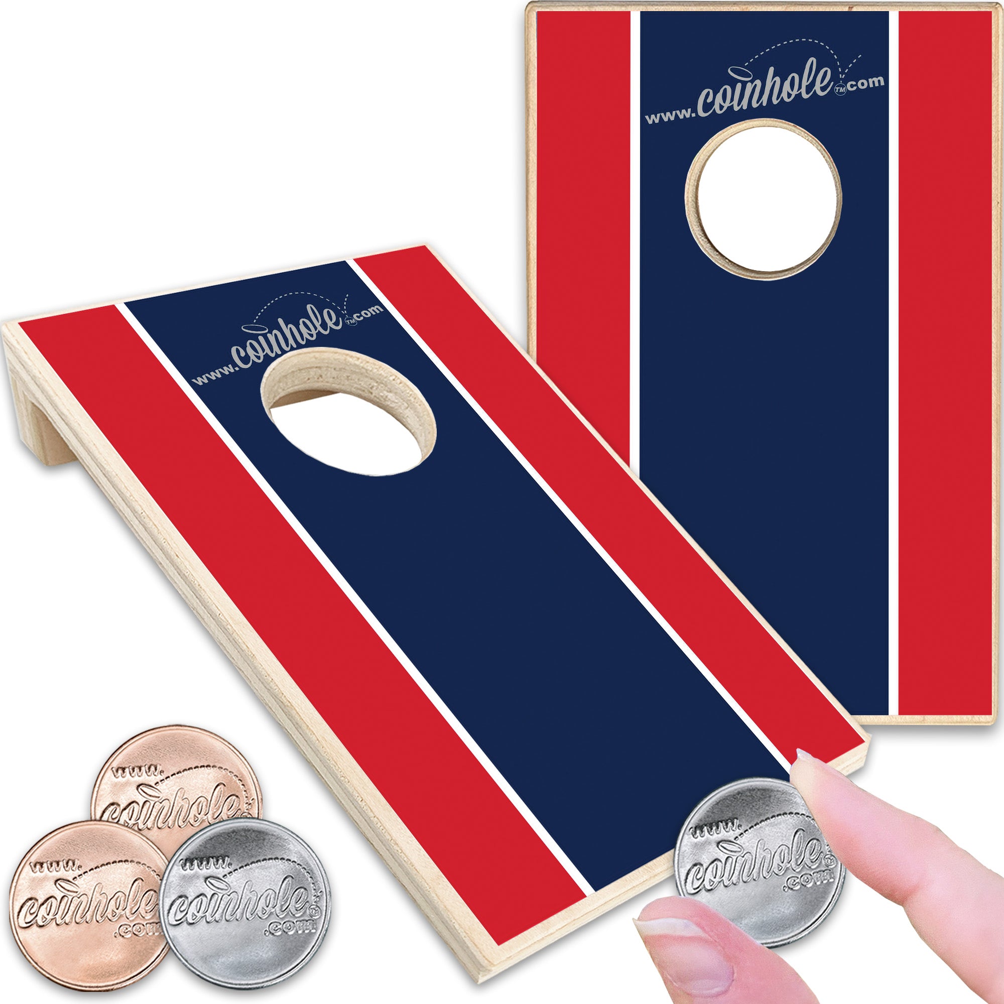 Blue and Red Stripe Coinhole®
