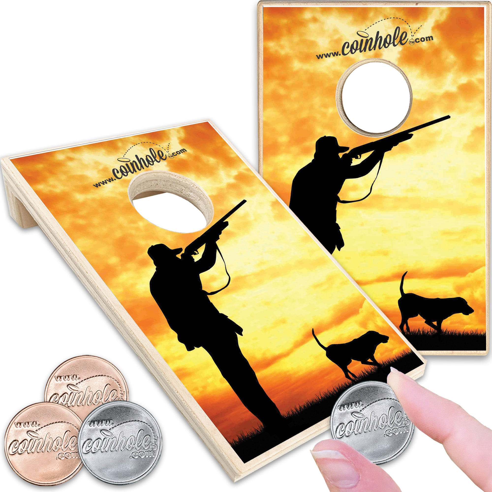 Hunter With Dog Coinhole®