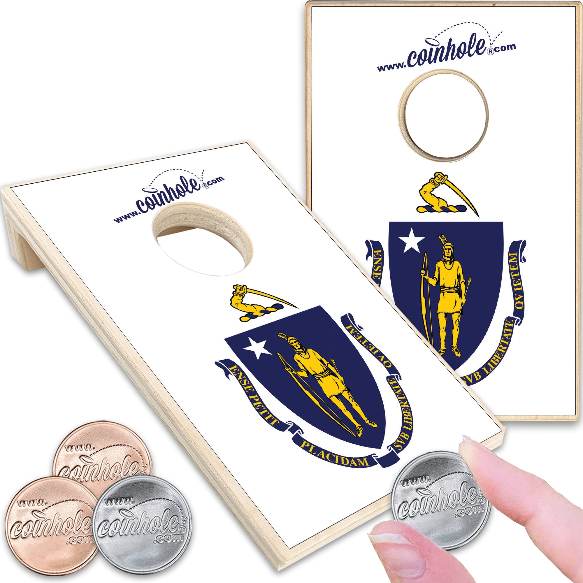 Massachusetts State Flag Coinhole®