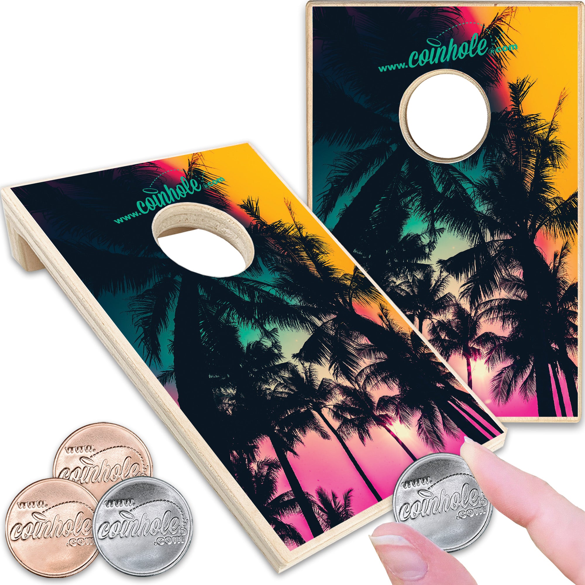 Rainbow Palm Tree Coinhole®