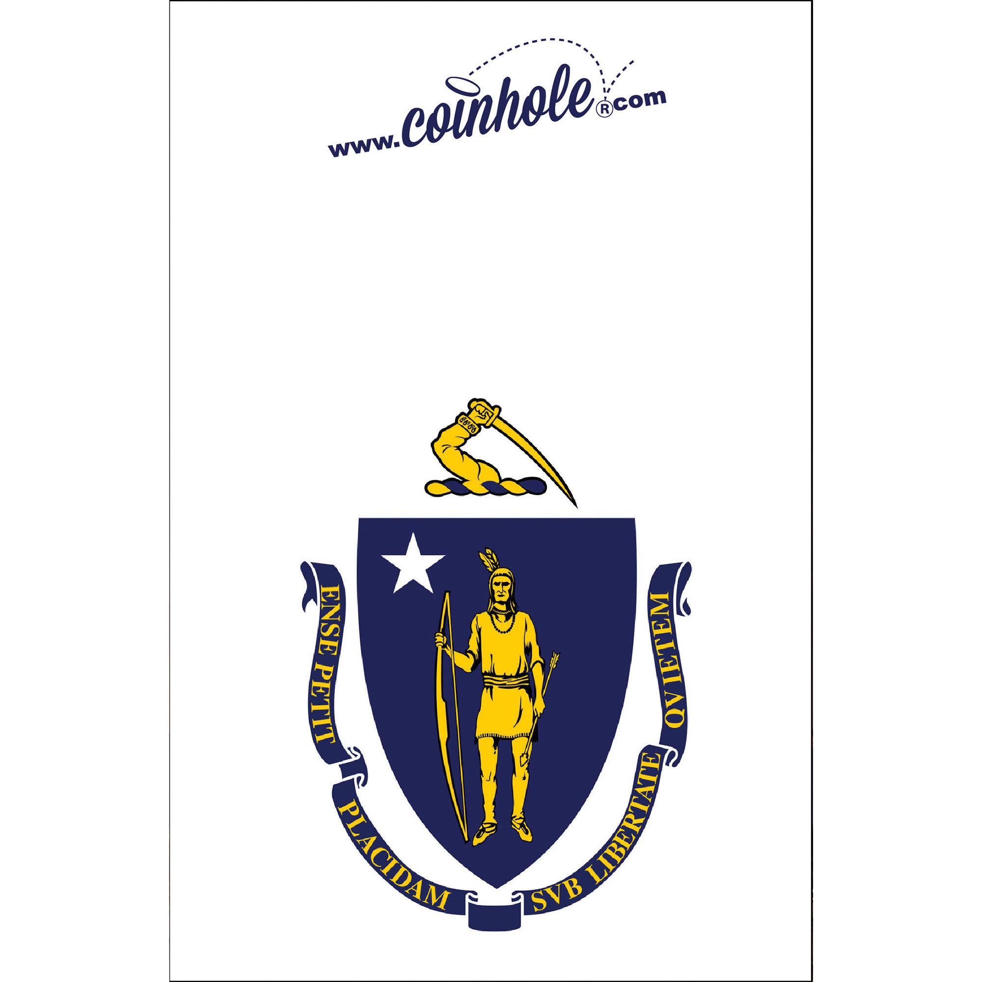 Massachusetts State Flag Coinhole®