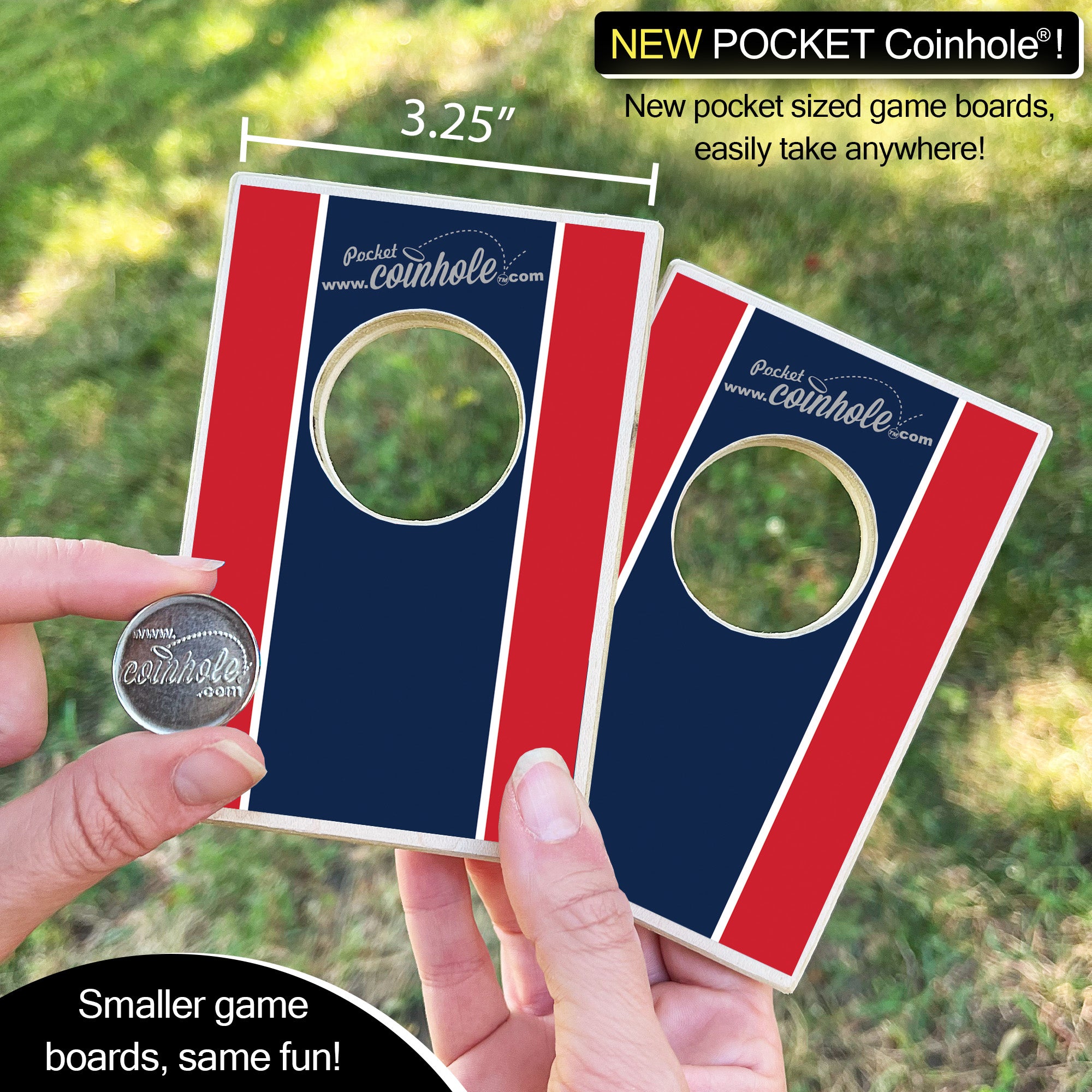 Blue and Red Stripe Coinhole®