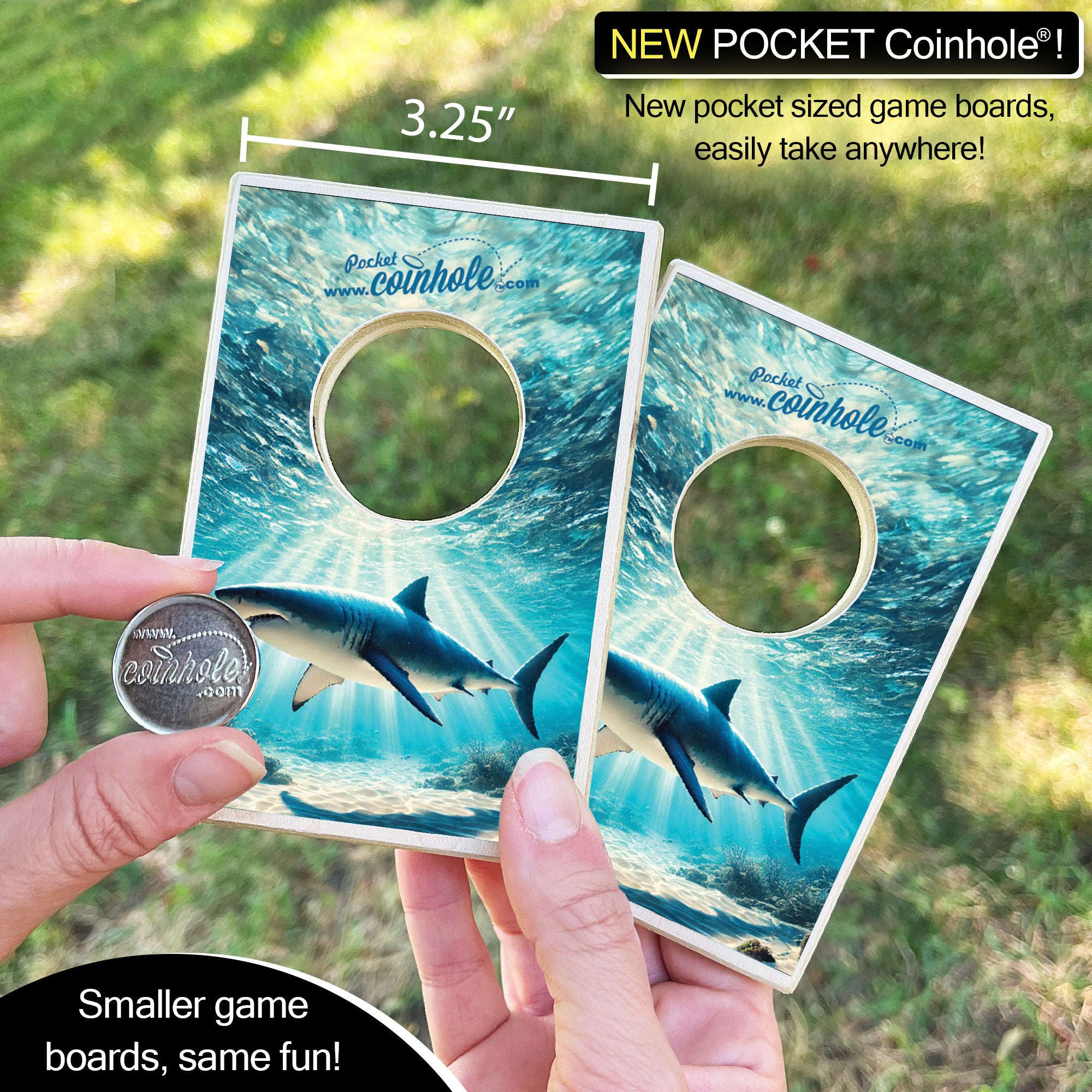 Shark Coinhole® Tabletop Game Set