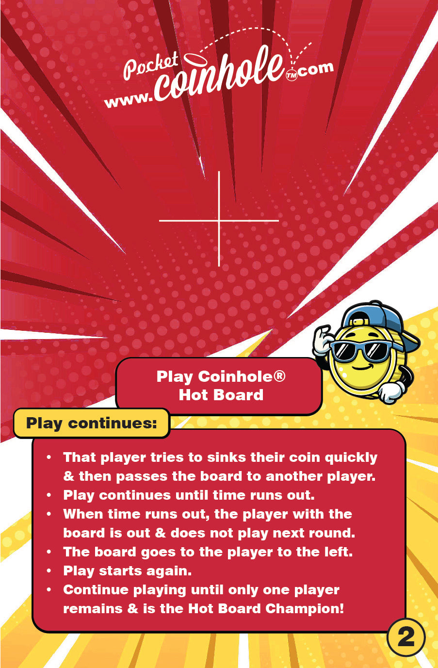 Official Hot Board Rules POCKET Coinhole®