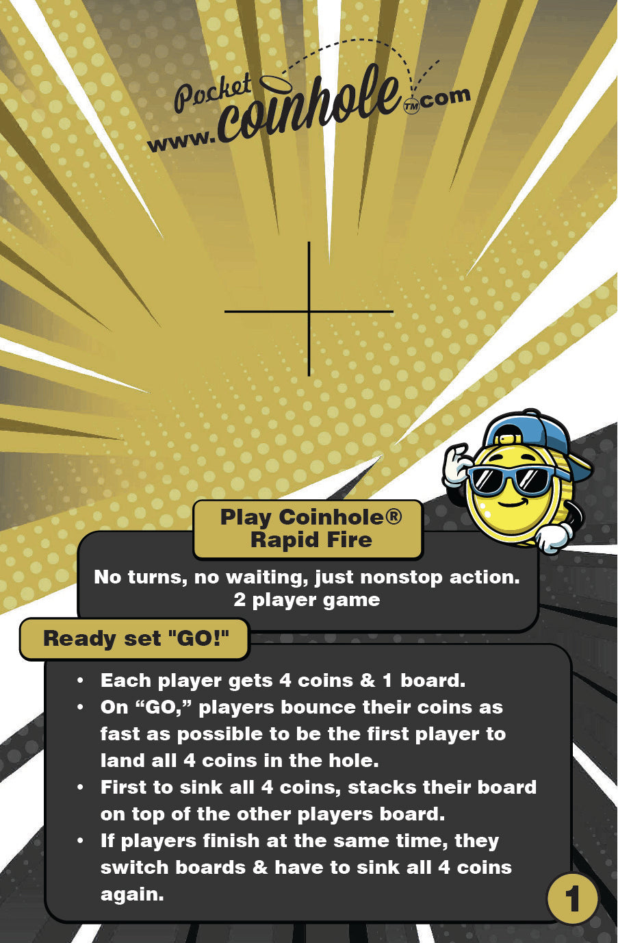 Official Rapid Fire Rules POCKET Coinhole®