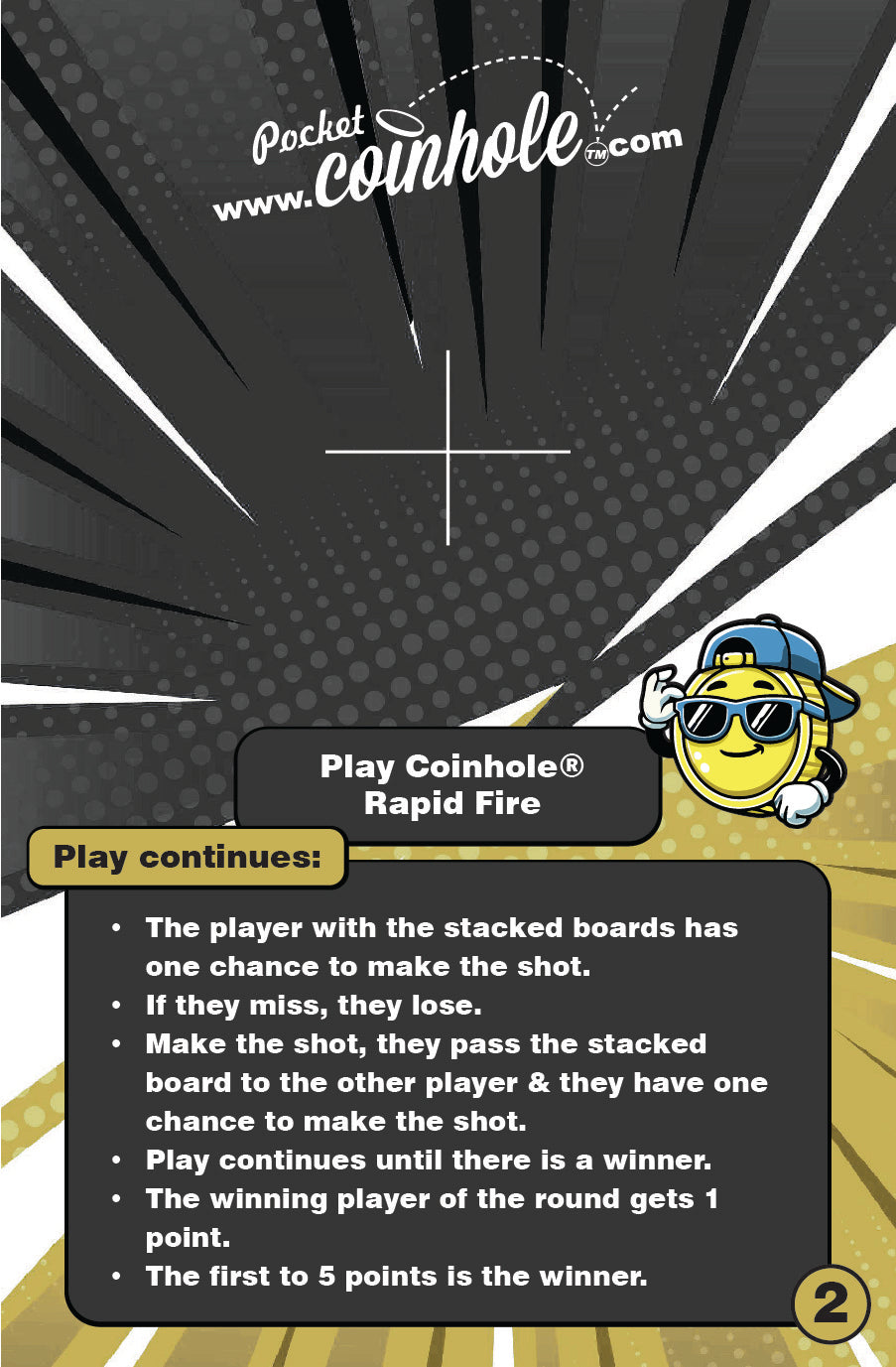 Official Rapid Fire Rules POCKET Coinhole®