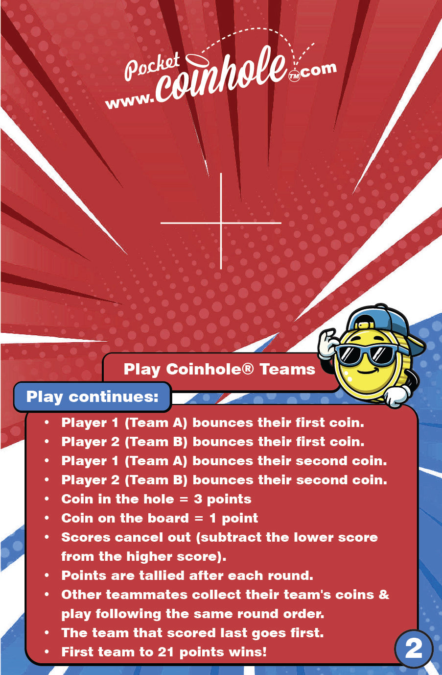 Official Teams Rules POCKET Coinhole®