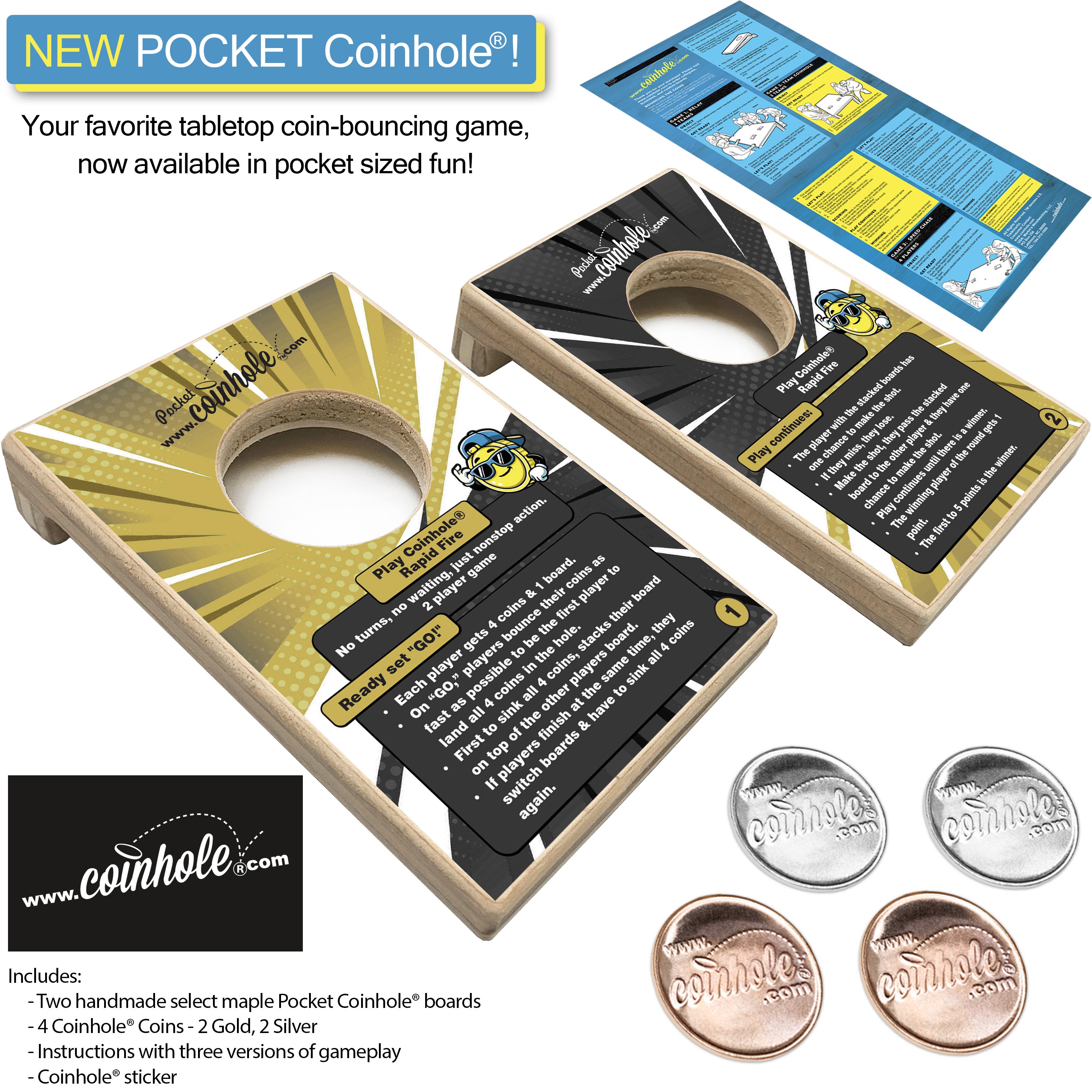 Official Rapid Fire Rules POCKET Coinhole®