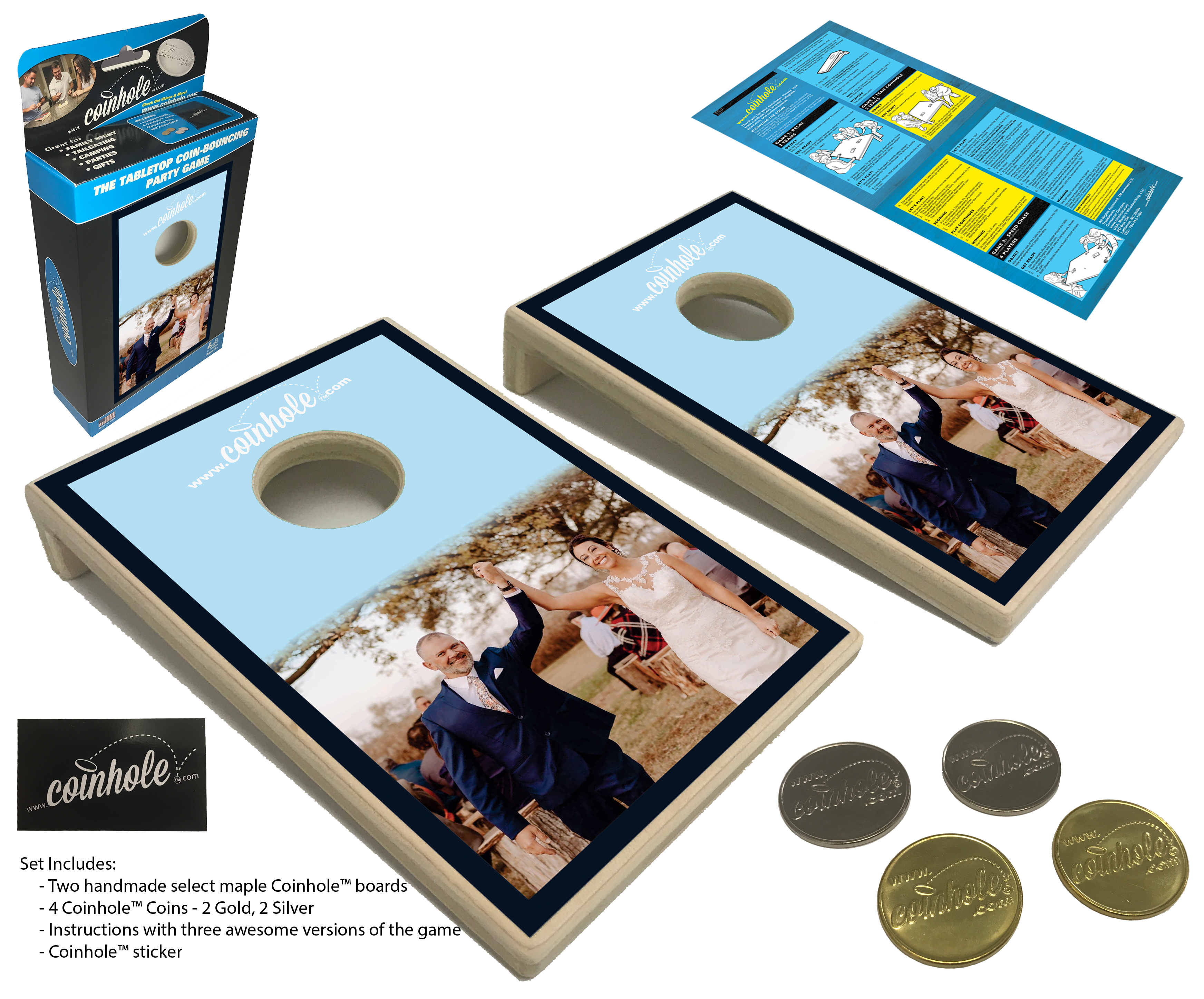 Custom Coinhole® Tabletop Game Set