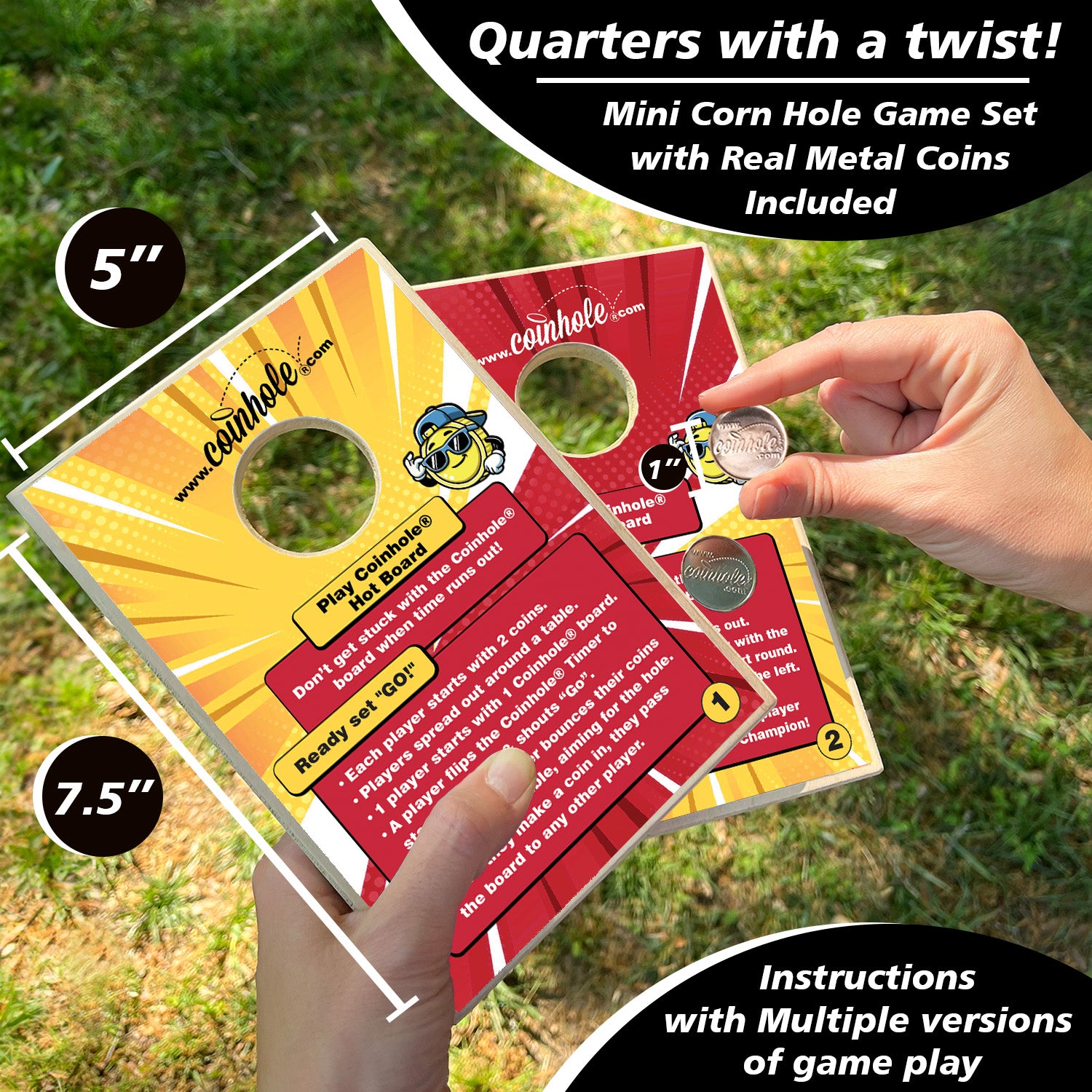 Official Hot Board Coinhole® Tabletop Game Set