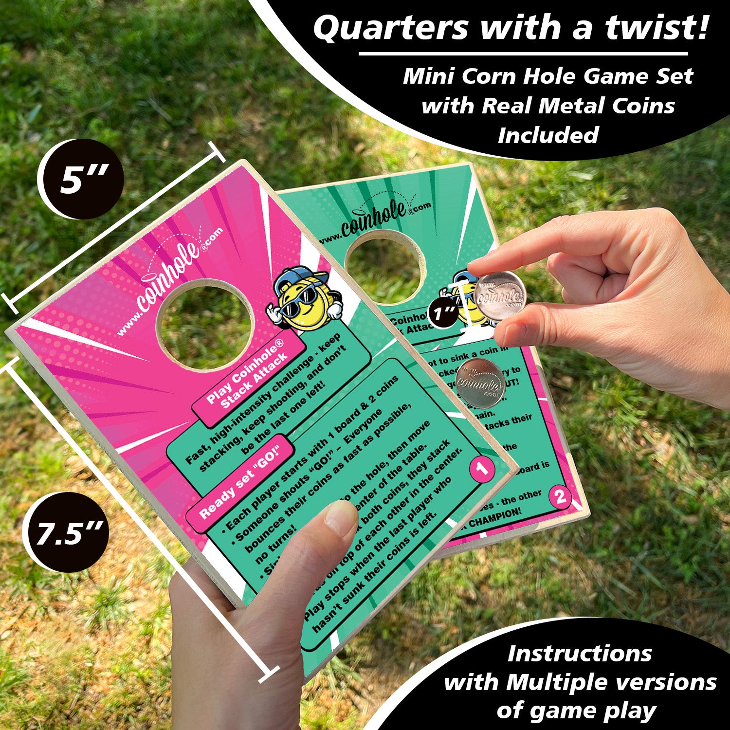 Official Stack Attack Coinhole® Tabletop Game Set