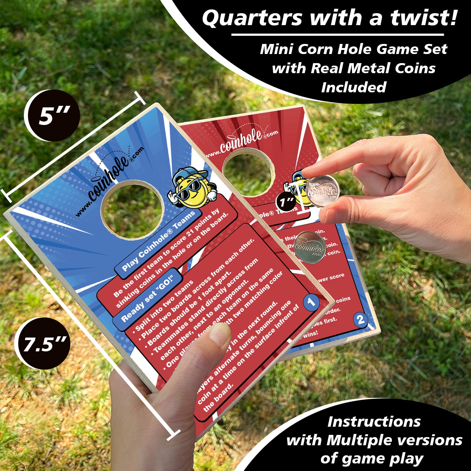 Official Teams Coinhole® Tabletop Game Set