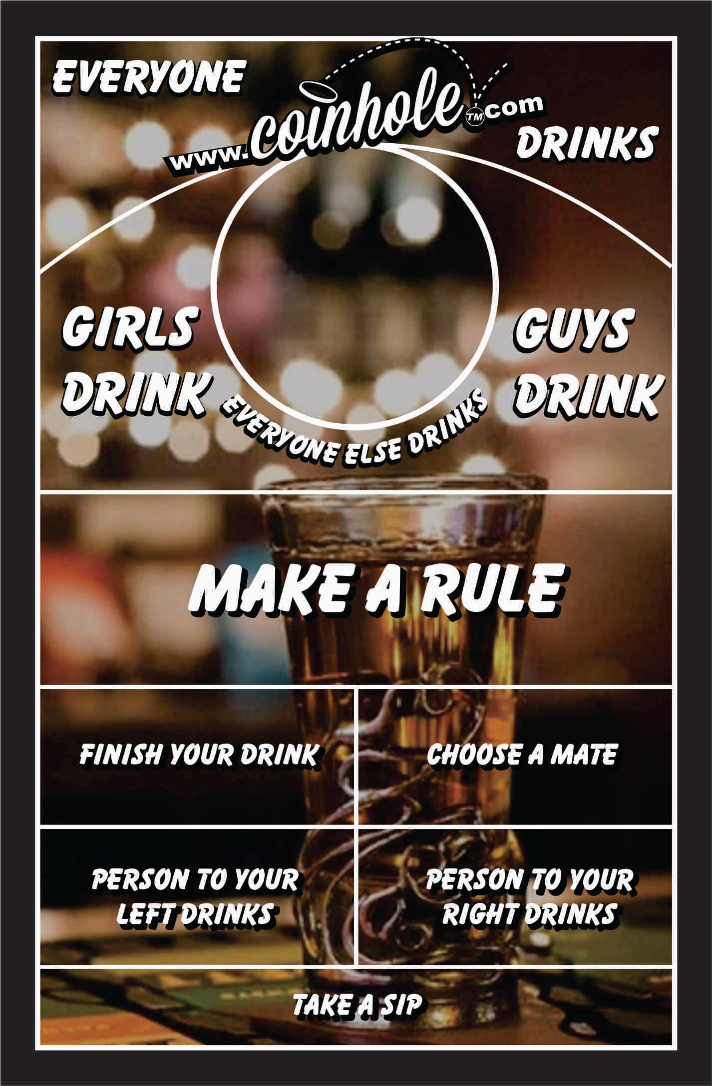 Drinking Game Coinhole® Tabletop Game Set