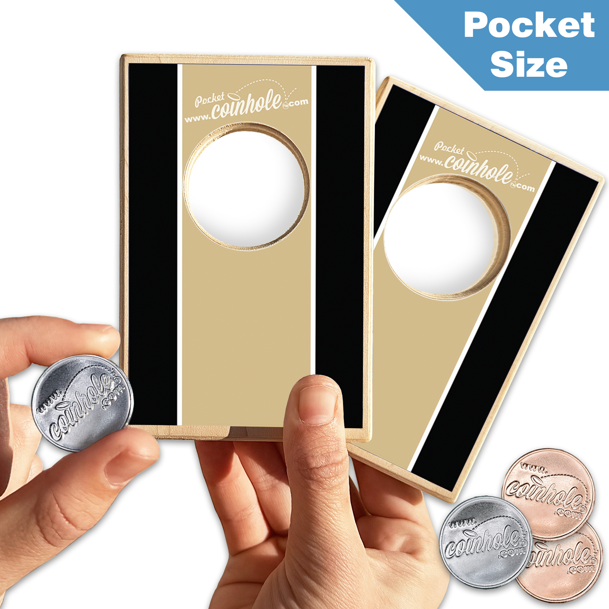 New Gold and Black Stripe Coinhole®