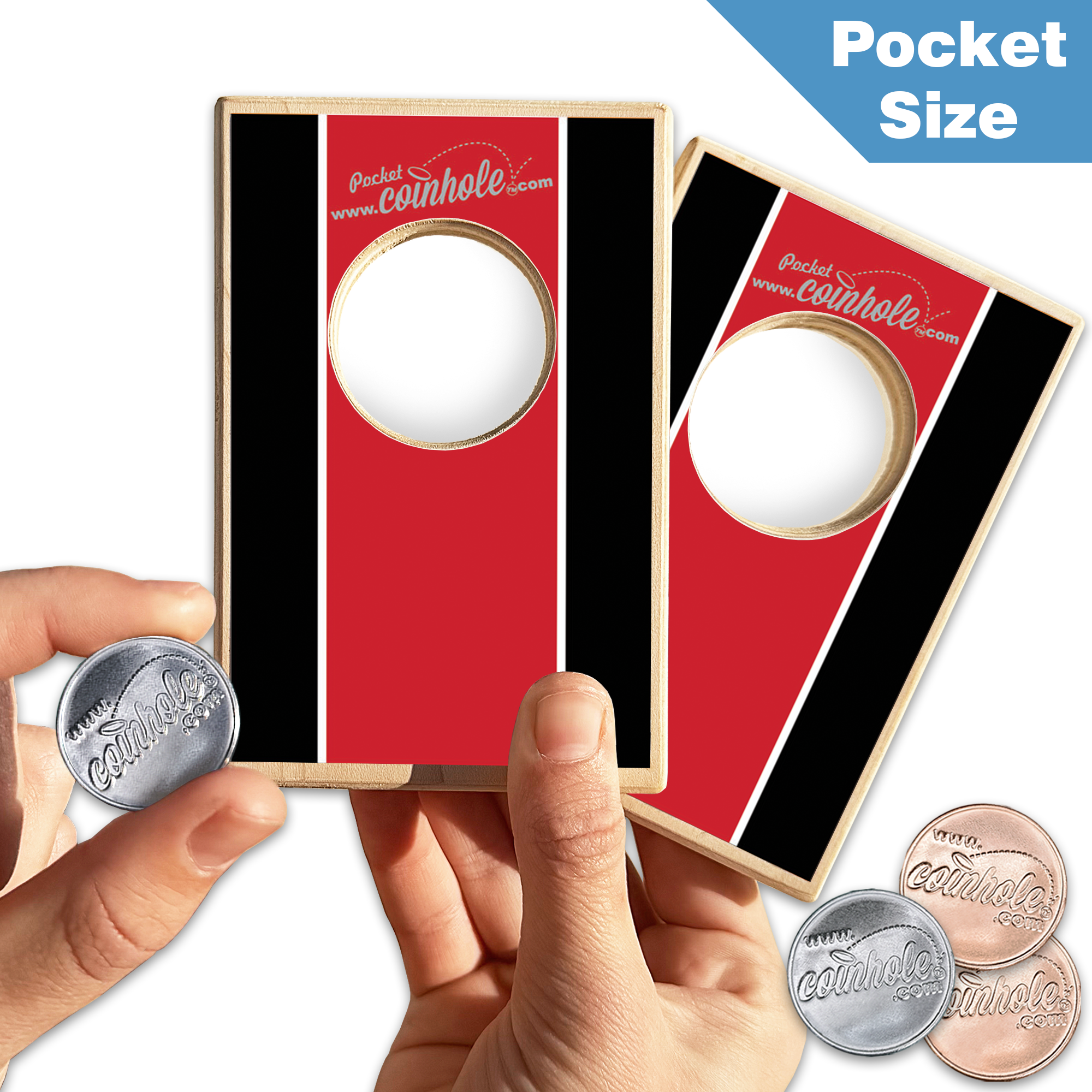 Red and Black Stripe Coinhole®