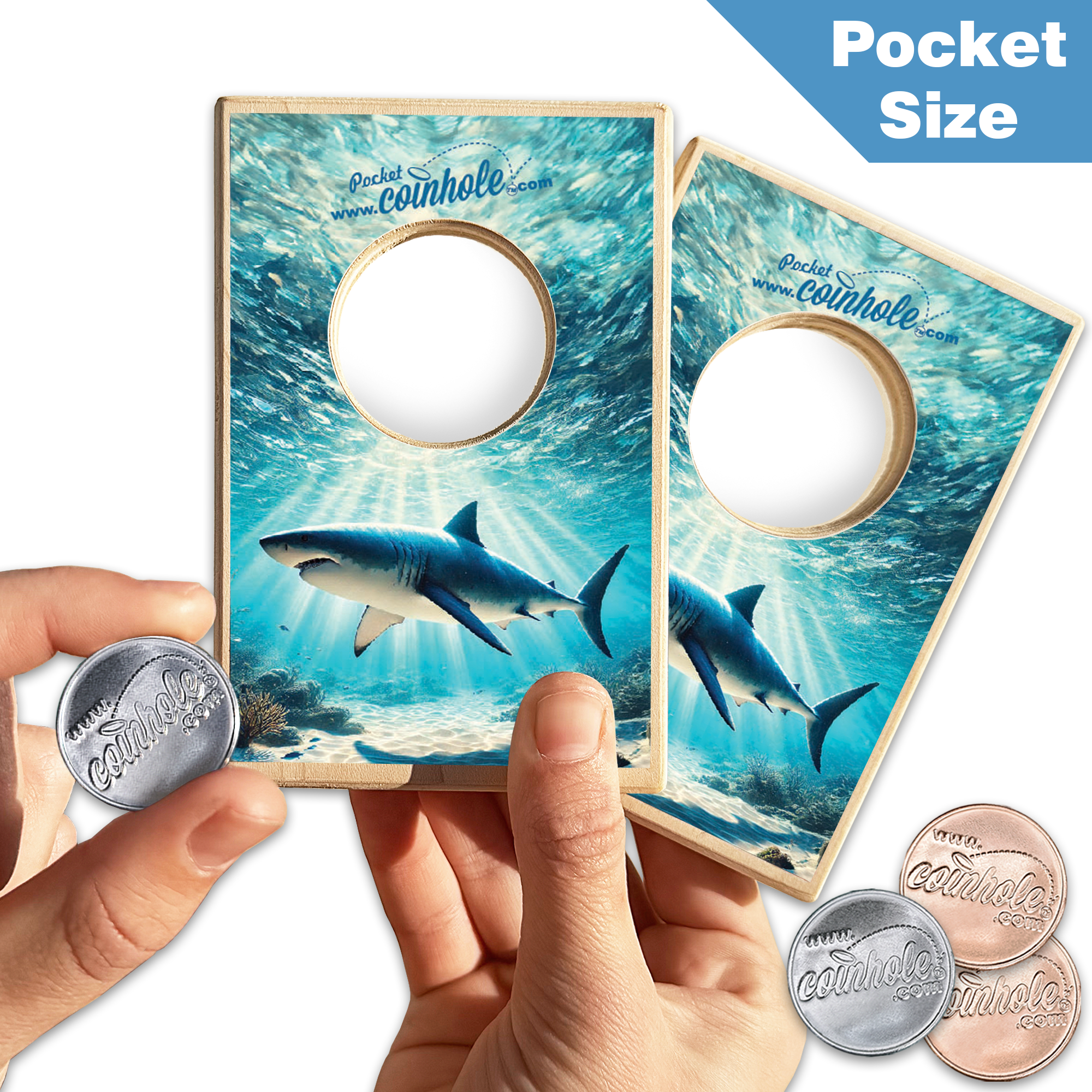 Shark Coinhole® Tabletop Game Set