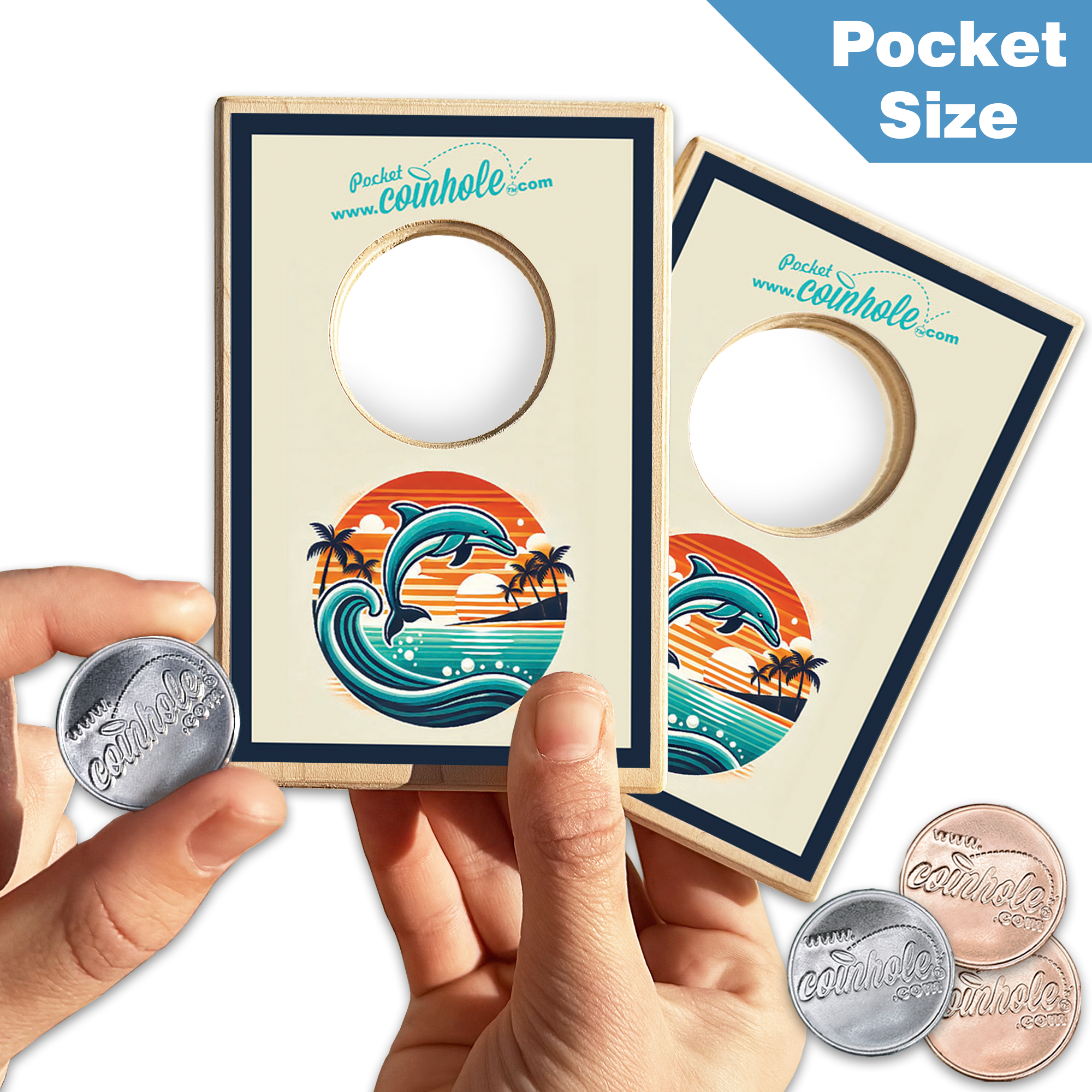 Sunset Dolphin Coinhole®