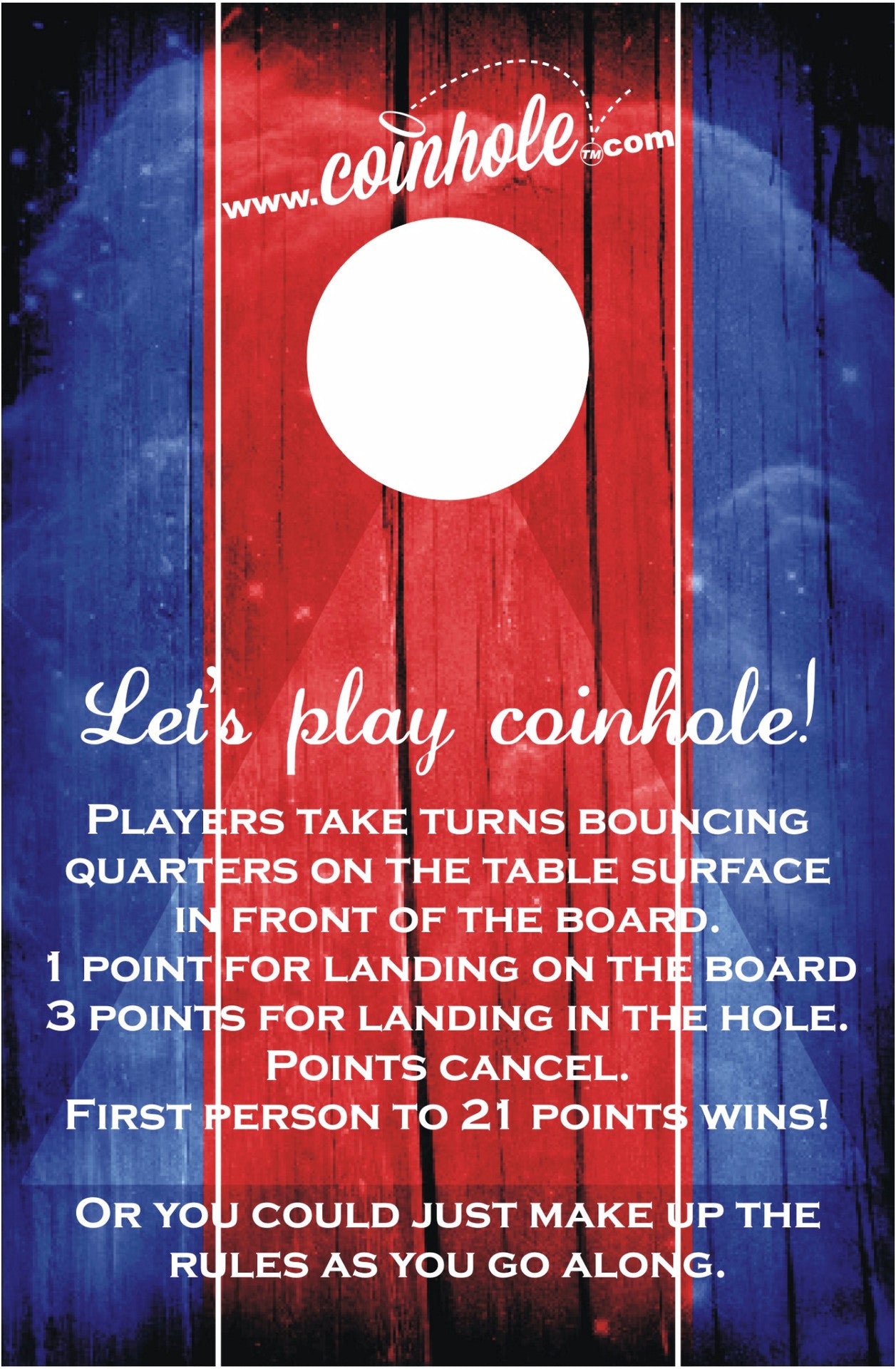 Red and Blue Official Coinhole® Tabletop Game Set (Closeout)