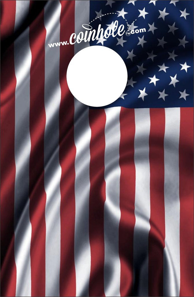 American Flag Coinhole Game Board design