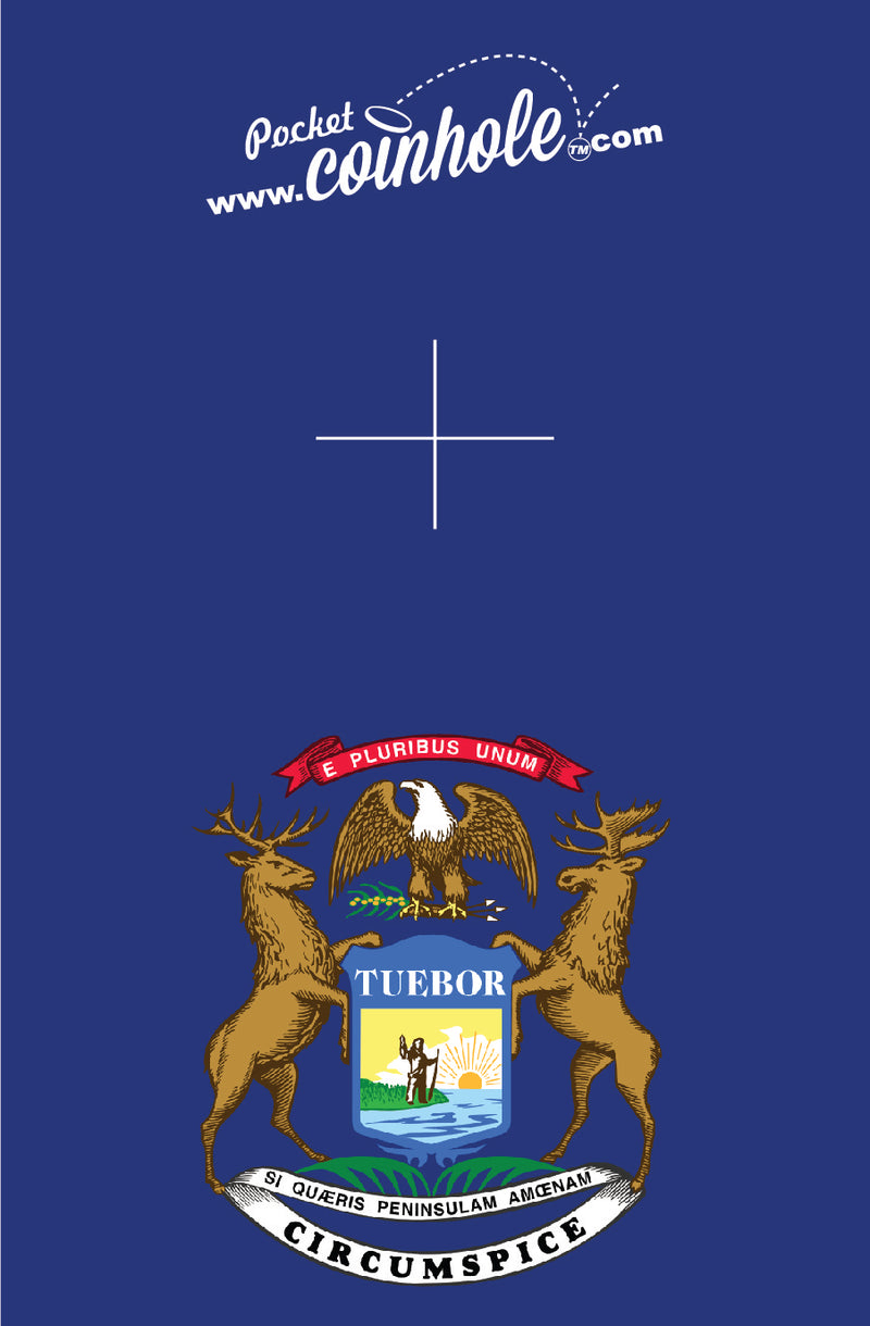 Michigan State Flag POCKET Coinhole®