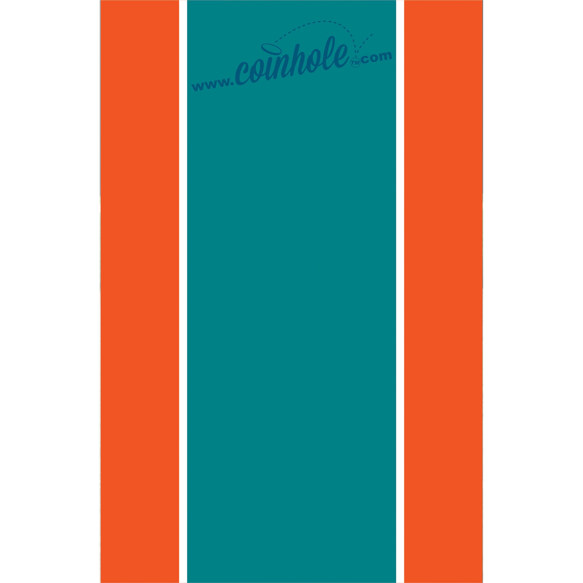 Aqua, Orange, and Blue Stripe Coinhole®