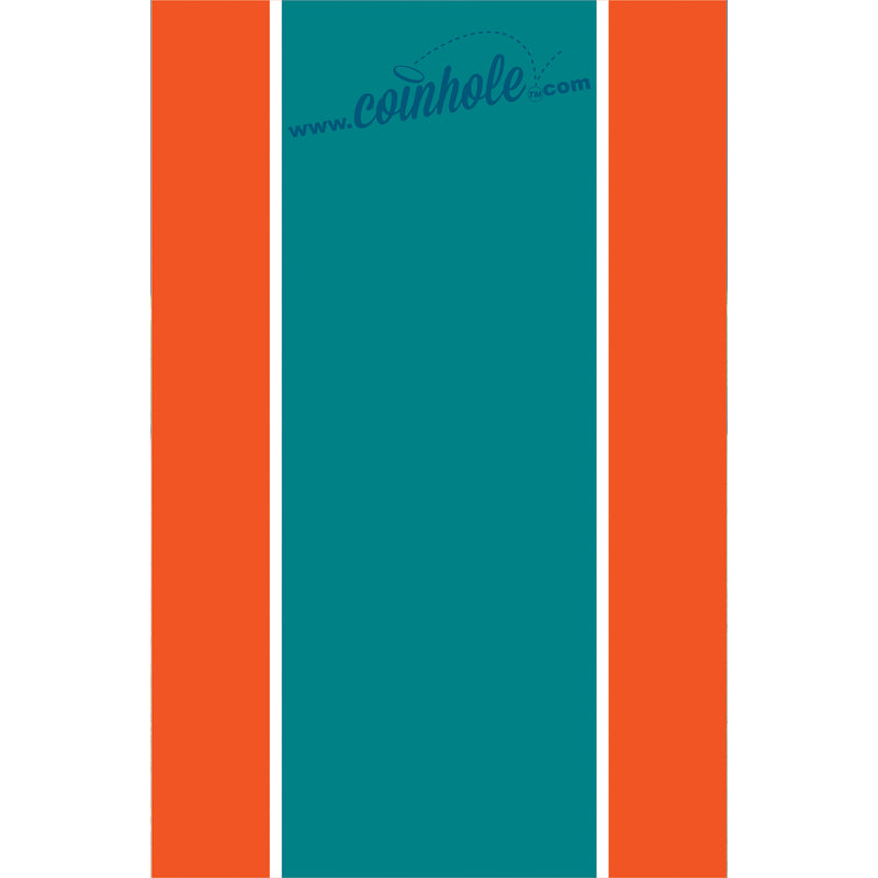 Aqua, Orange, and Blue Stripe Coinhole®