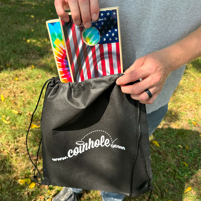 Coinhole® Essentials Pack - Carry Bag with 8-Piece Coin Set