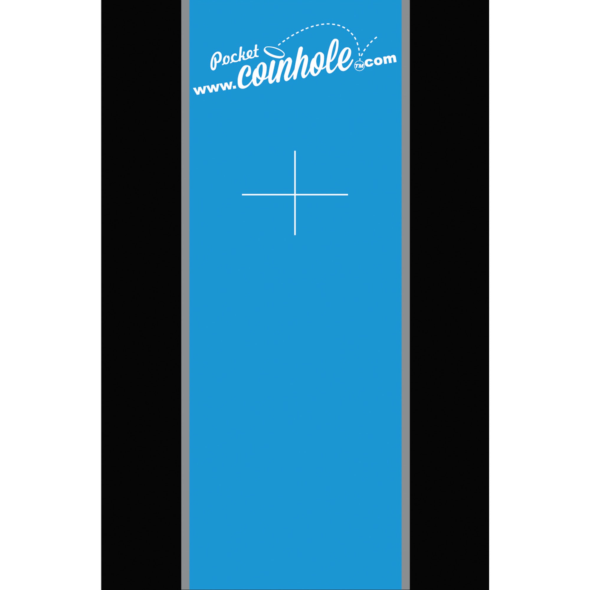 Blue Black and Grey Racing Stripe Coinhole®