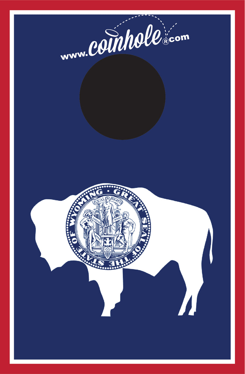 Wyoming State Flag Coinhole® Tabletop Game Set